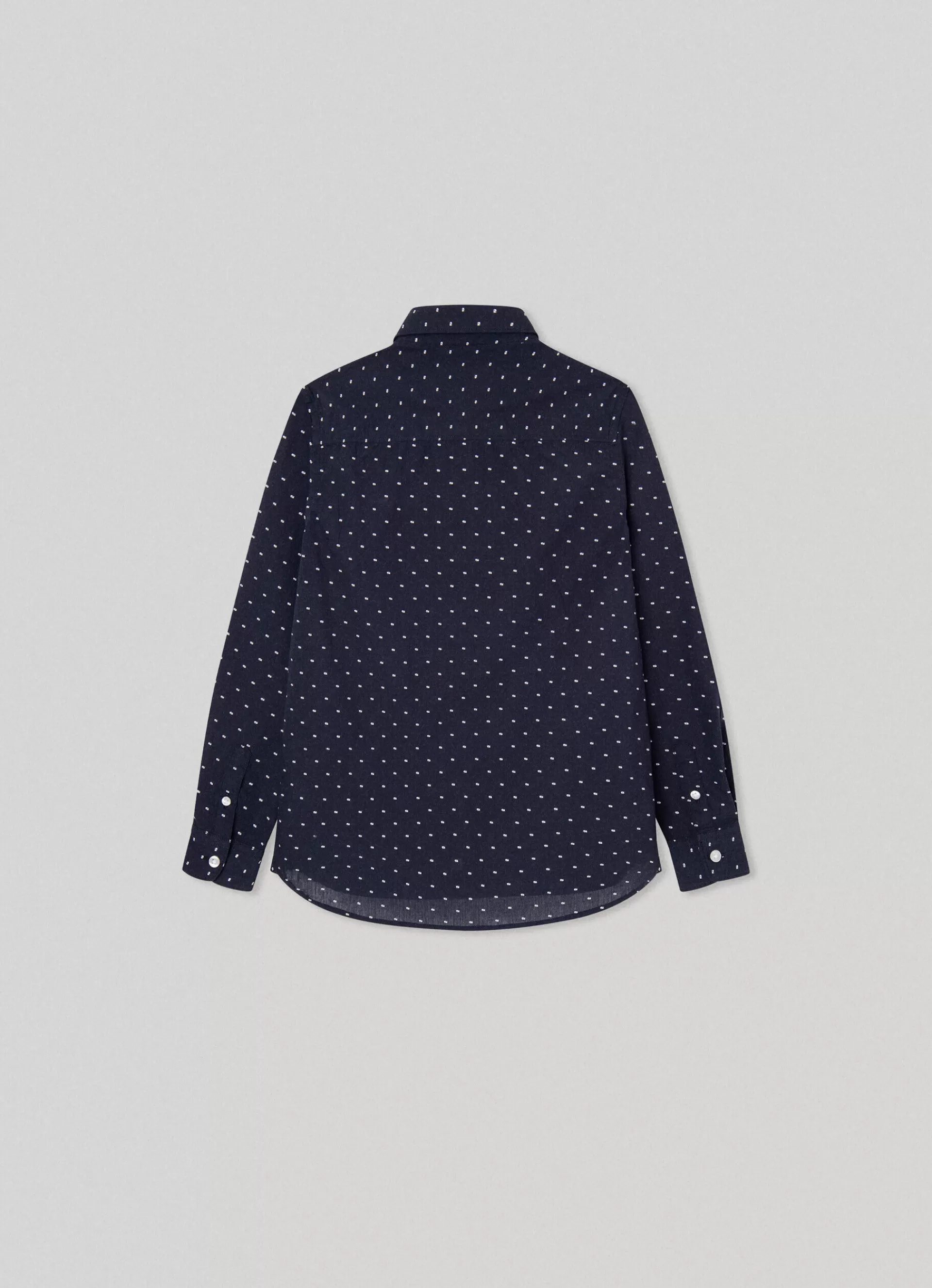 Polos & Shirts*KIDS Pepe Jeans DOTTED POPLIN SHIRT Dulwich Blue