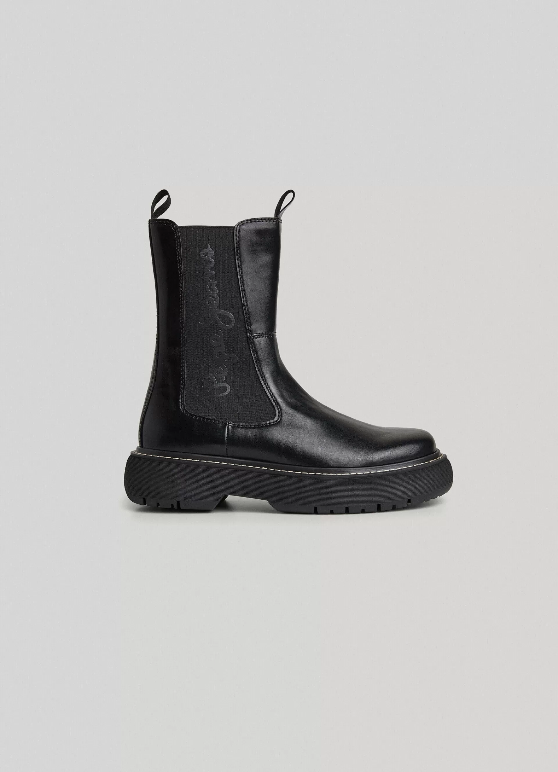 Boots & Shoes*Women Pepe Jeans ELASTICATED MID-CALF BOOTS Black