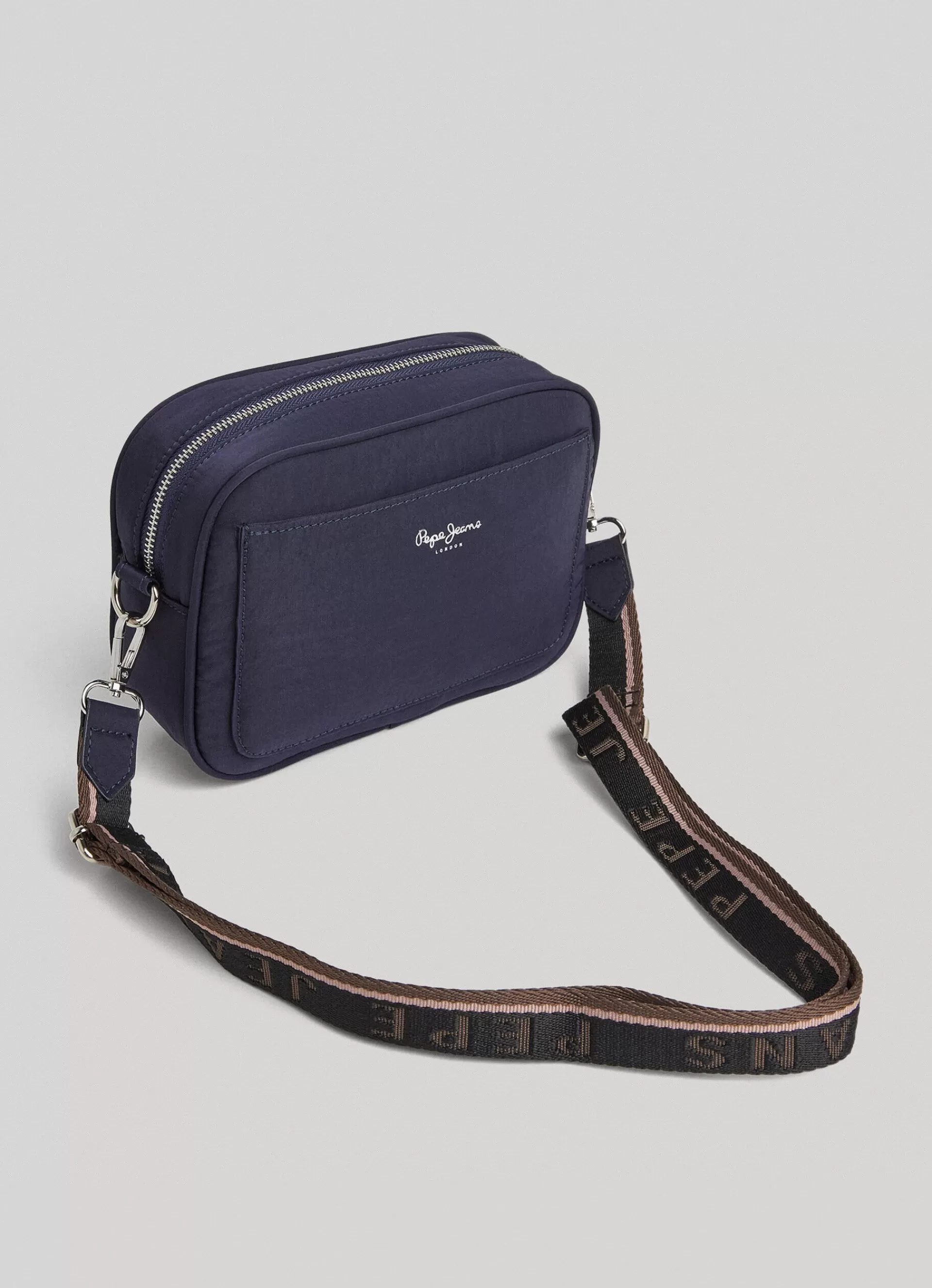 Bags & Backpacks*Women Pepe Jeans EMBROIDERED LOGO CAMERA CROSSBODY BAG Navy