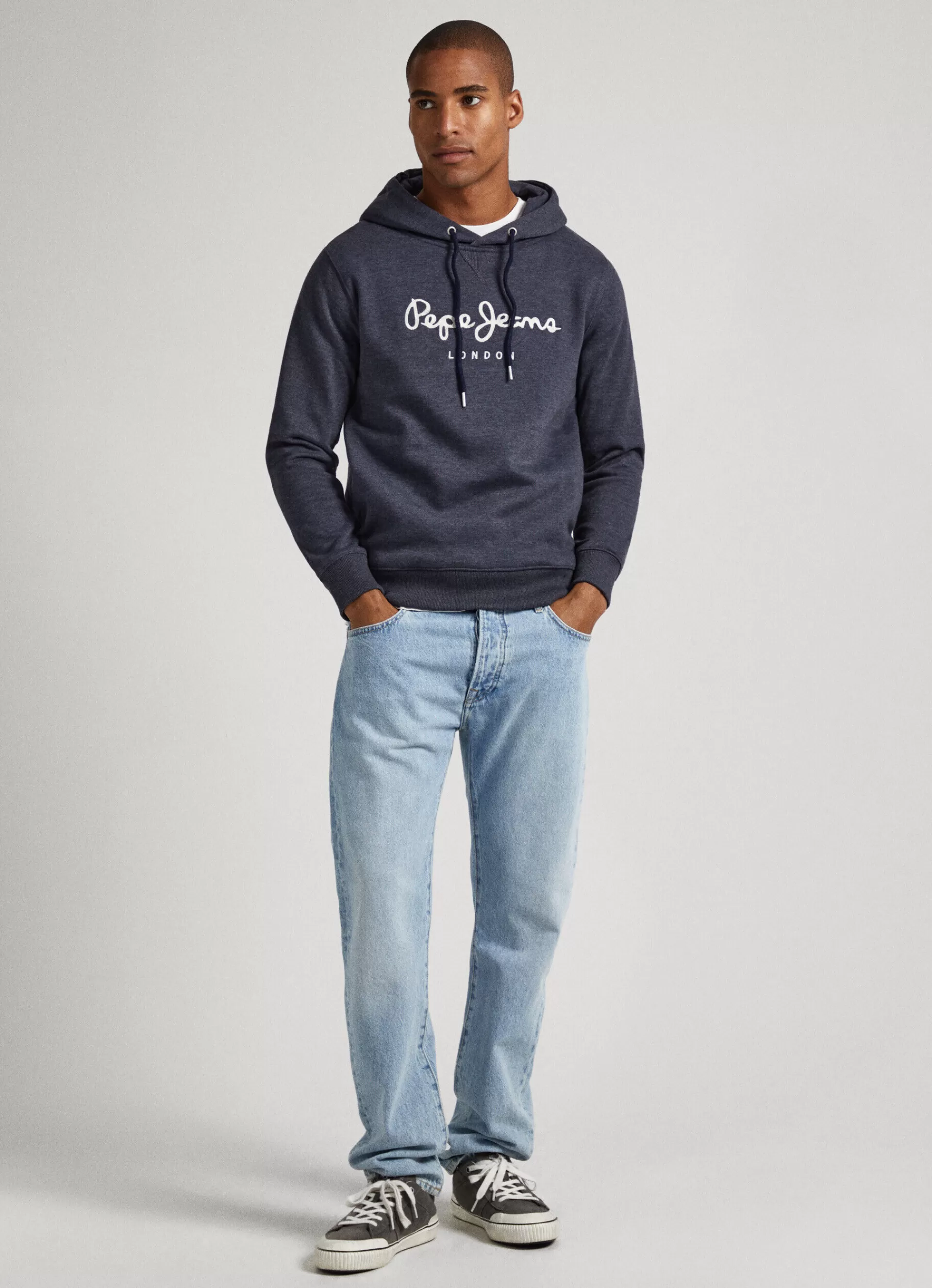 Sweatshirts & Hoodies*Men Pepe Jeans EMBROIDERED LOGO SWEATSHIRT Dulwich Blue