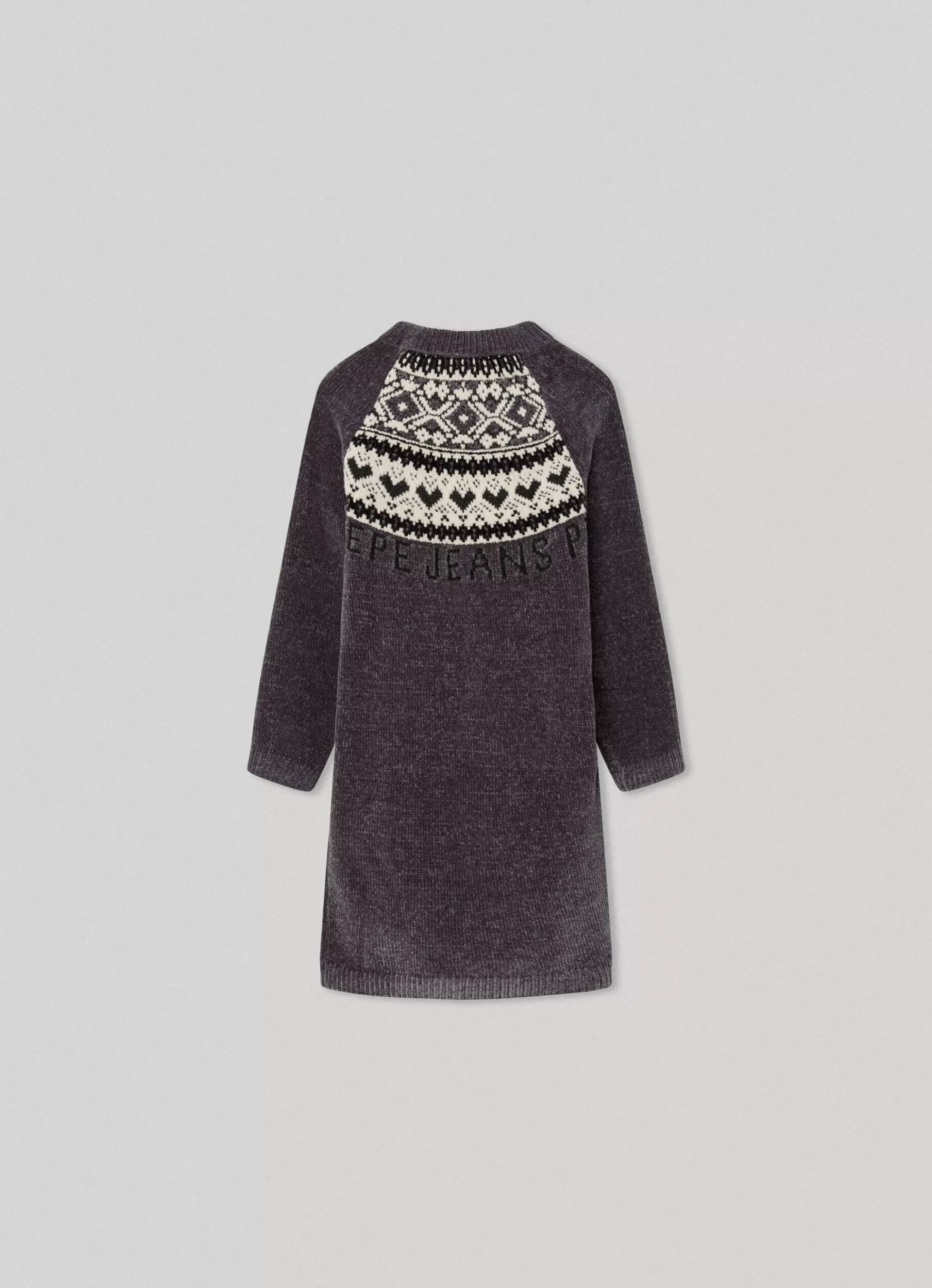 Dresses & Jumpsuits*KIDS Pepe Jeans FAIR ISLE CHENILLE DRESS Dark Grey