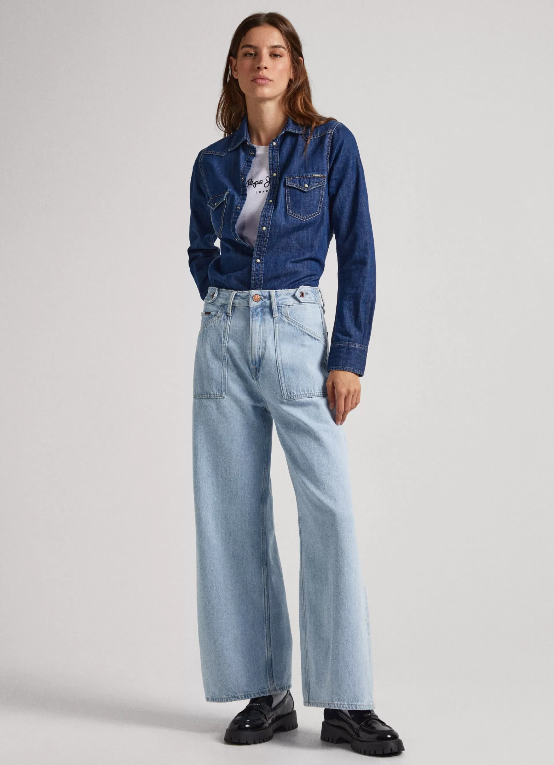 Trends | Jeans*Women Pepe Jeans FEBEE WIDE FIT HIGH-RISE JEANS Denim