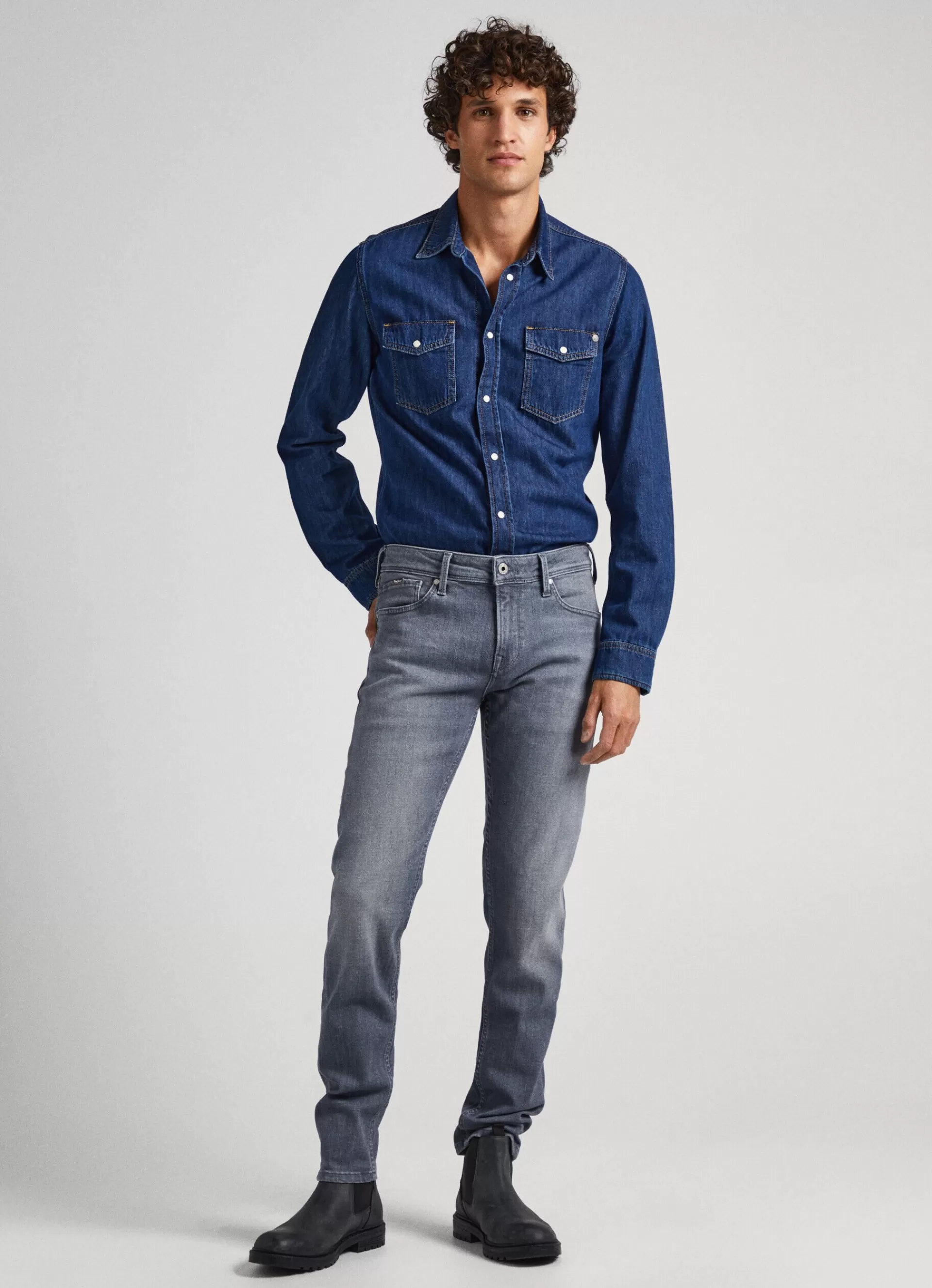 Skinny | Jeans*Men Pepe Jeans FINSBURY SKINNY FIT LOW-RISE JEANS Denim