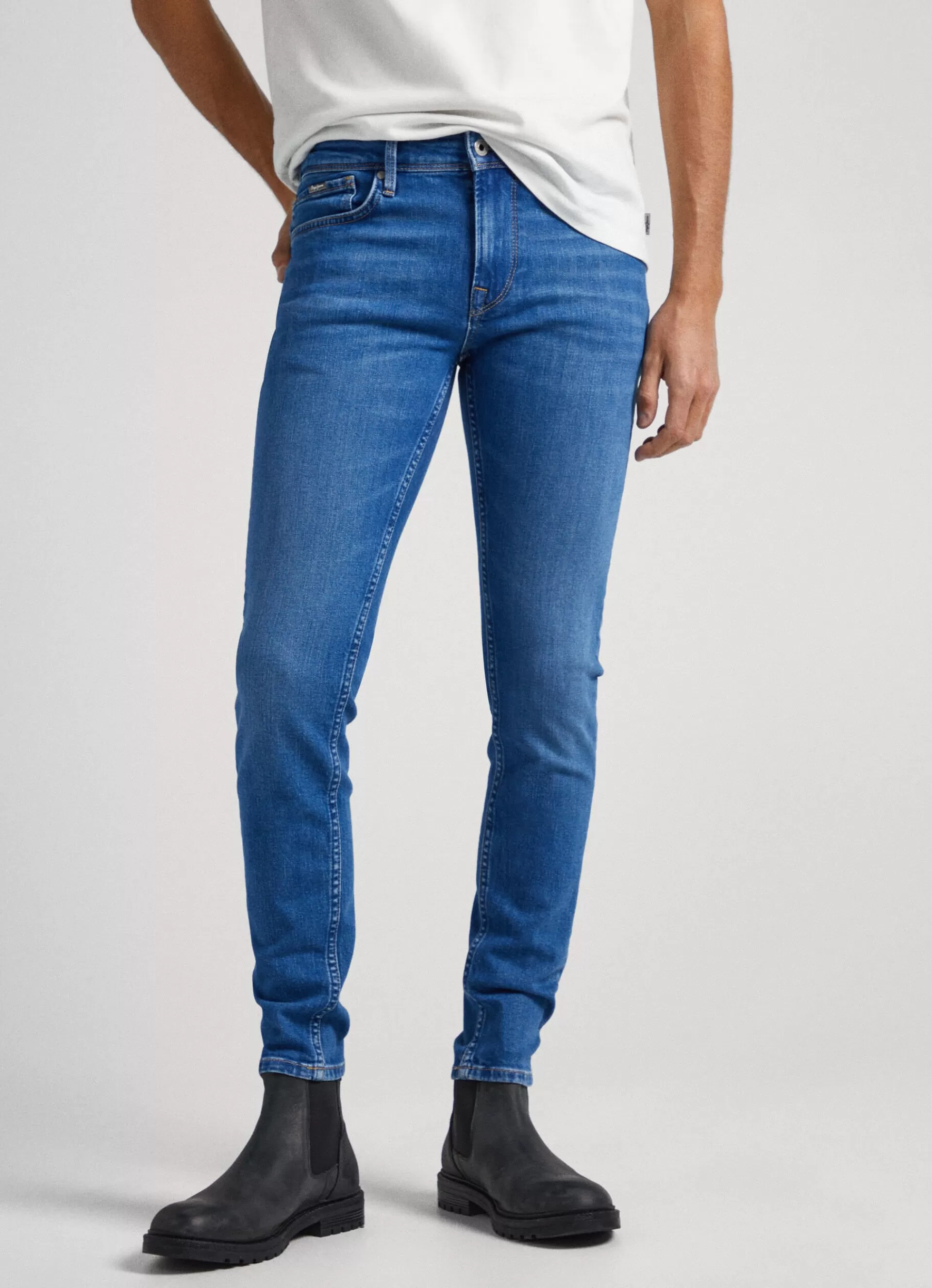 Skinny | Jeans*Men Pepe Jeans FINSBURY SKINNY FIT LOW-RISE JEANS Denim