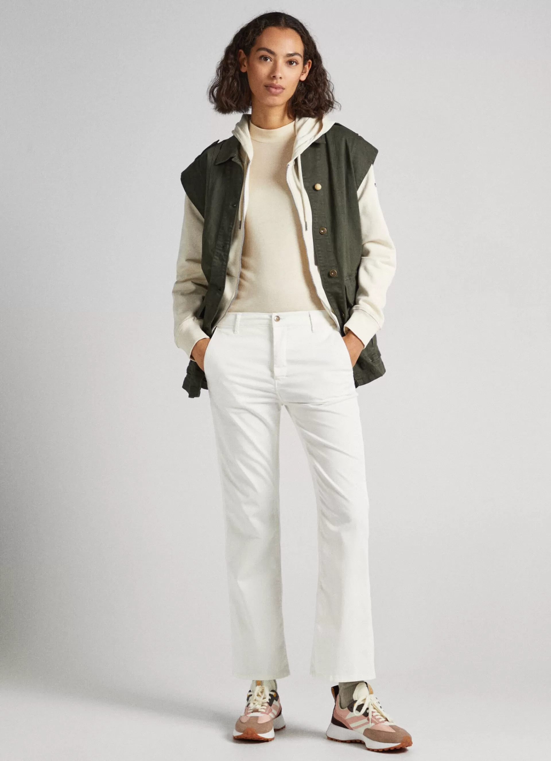 Pants*Women Pepe Jeans FLARE FIT CHINO TROUSERS White