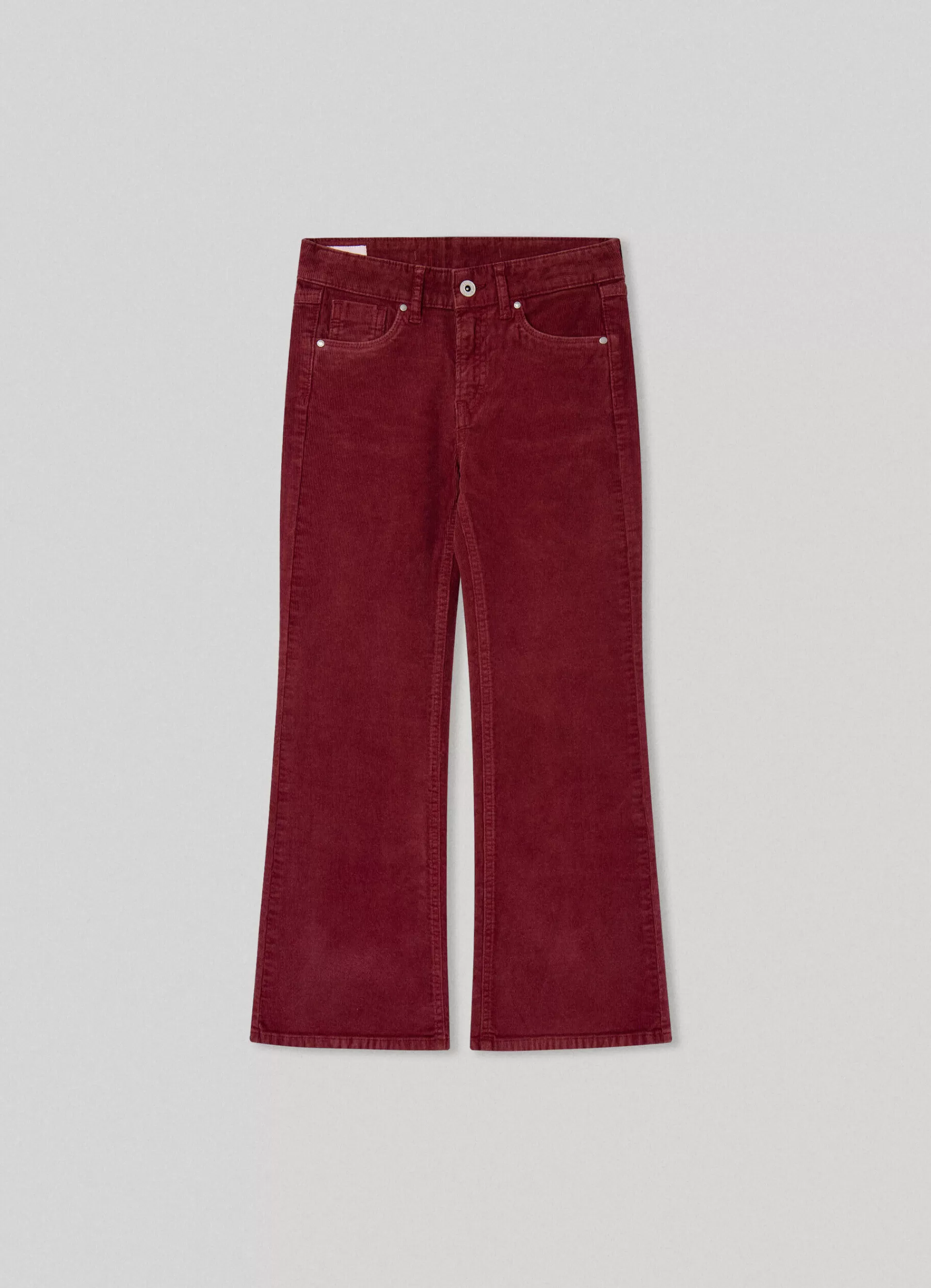 Trousers*KIDS Pepe Jeans FLARED CORDUROY TROUSERS Burgundy Red