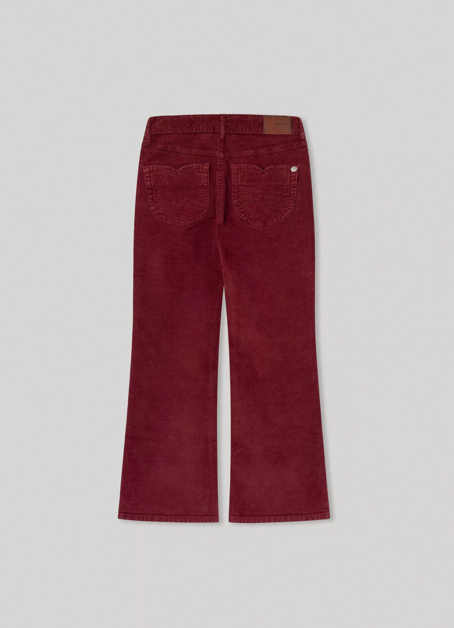 Trousers*KIDS Pepe Jeans FLARED CORDUROY TROUSERS Burgundy Red