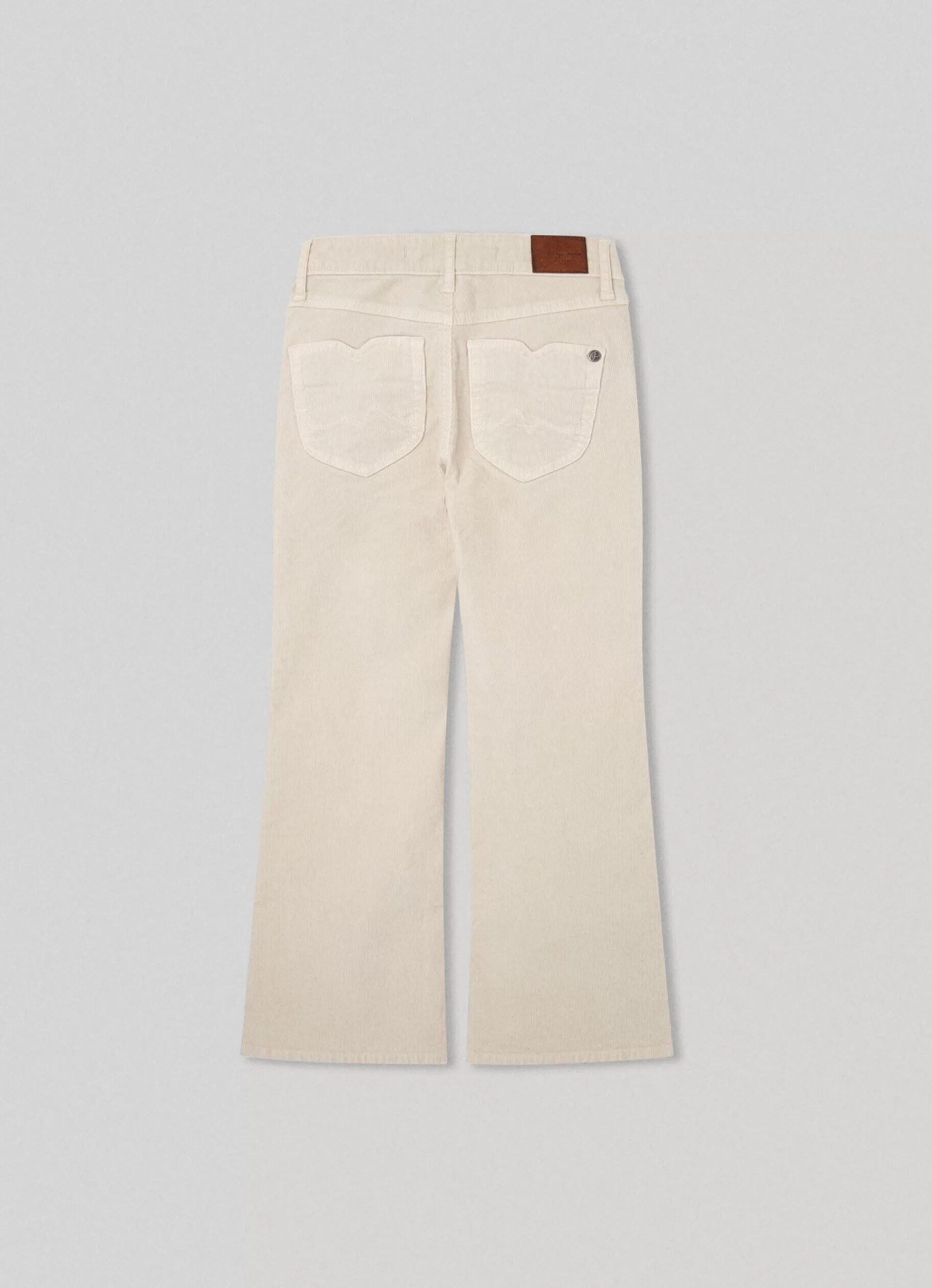 Trousers*KIDS Pepe Jeans FLARED CORDUROY TROUSERS Ivory White