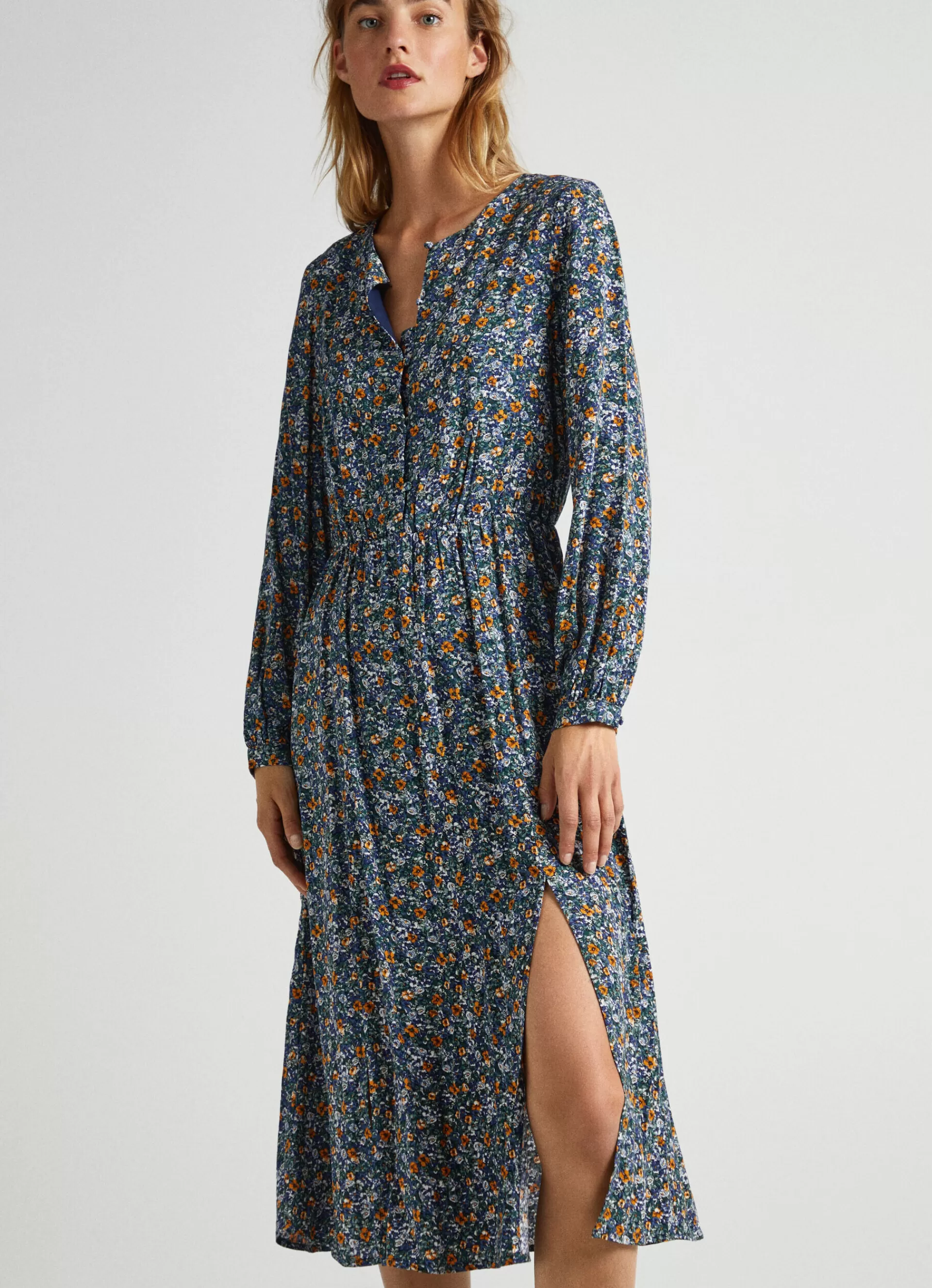 Dresses & Jumpsuits*Women Pepe Jeans FLORAL PRINT DOBBY DRESS Multi