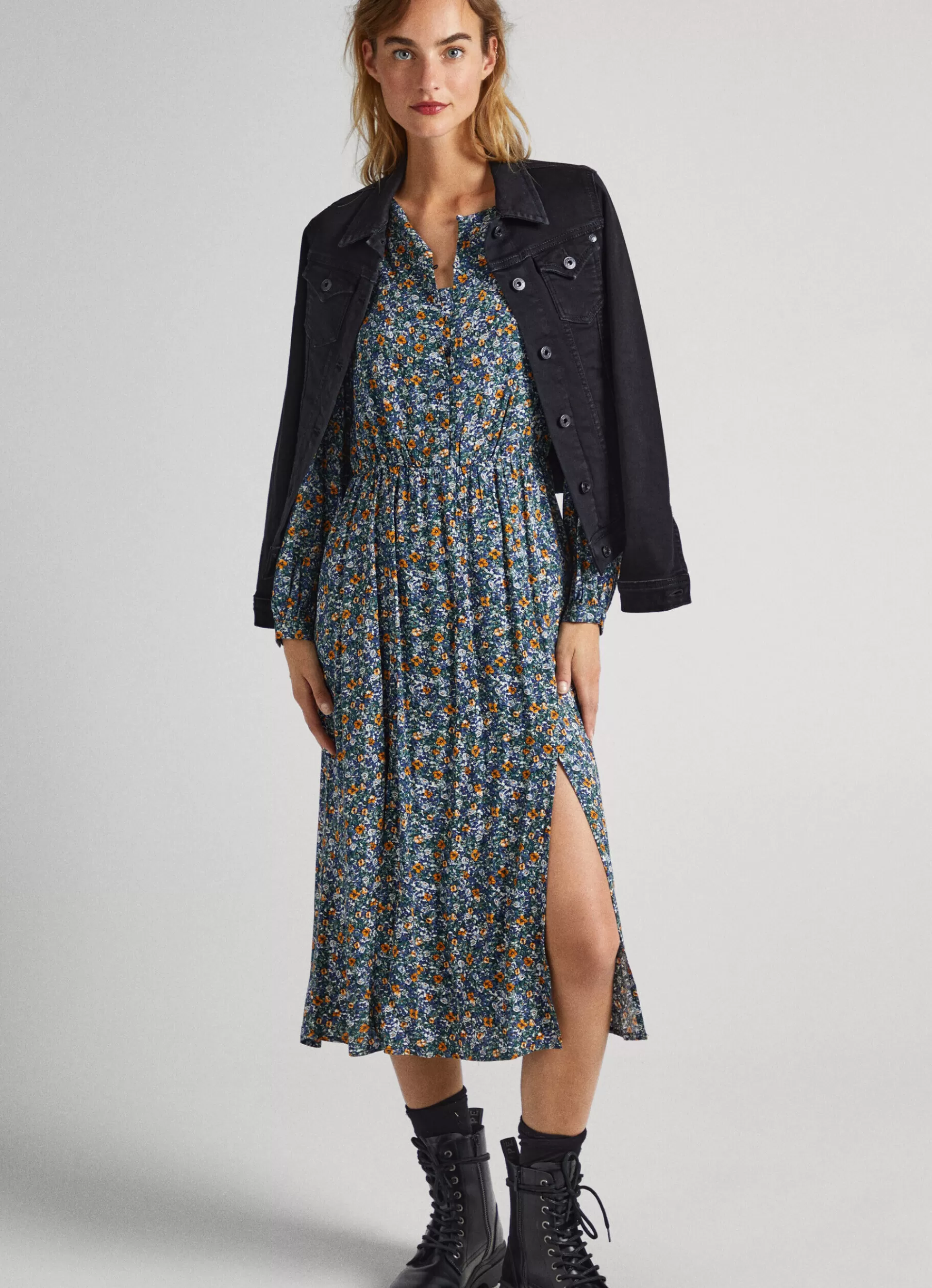 Dresses & Jumpsuits*Women Pepe Jeans FLORAL PRINT DOBBY DRESS Multi