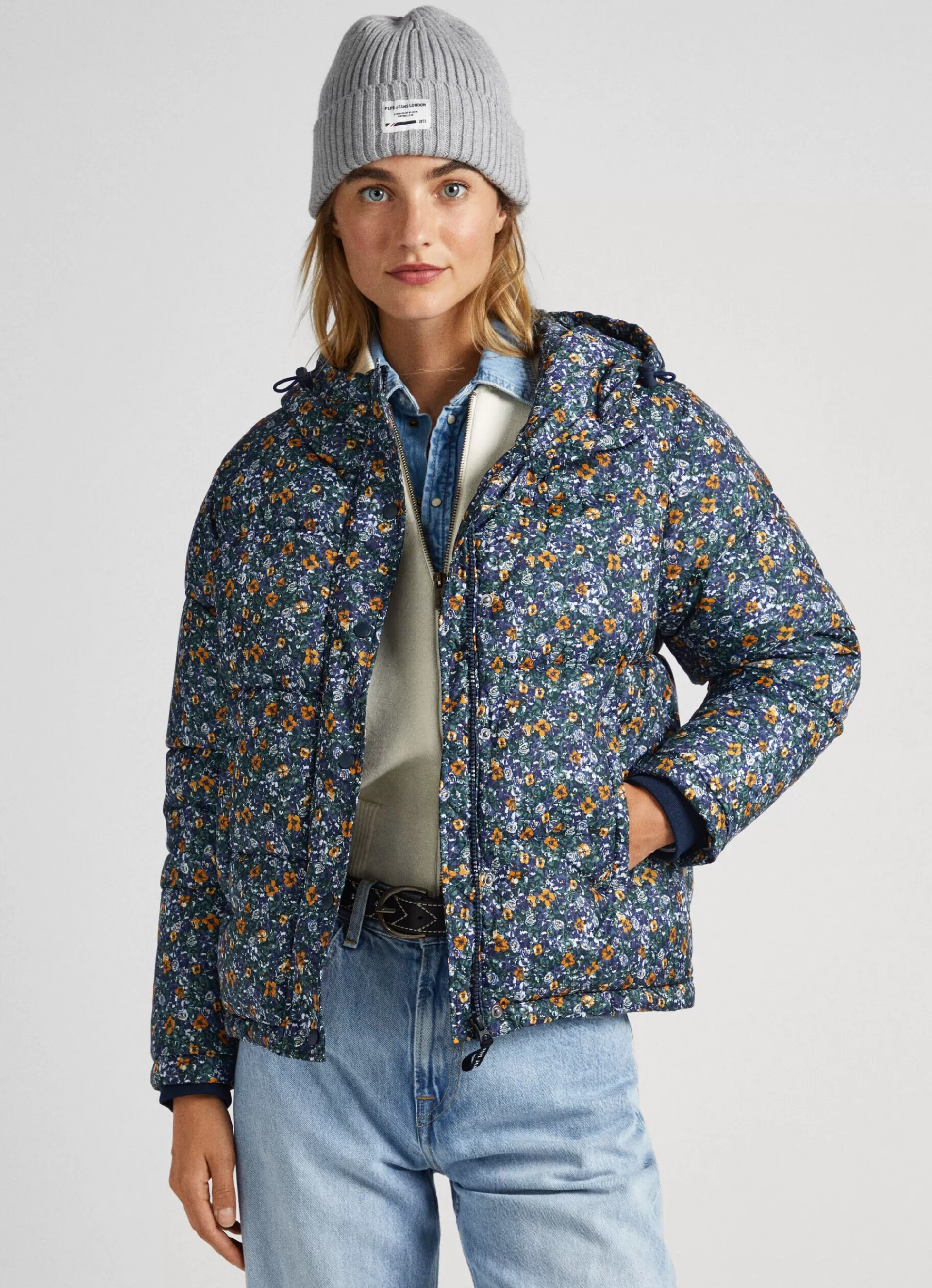 Coats & Jackets*Women Pepe Jeans FLORAL PRINT PUFFER JACKET Multi