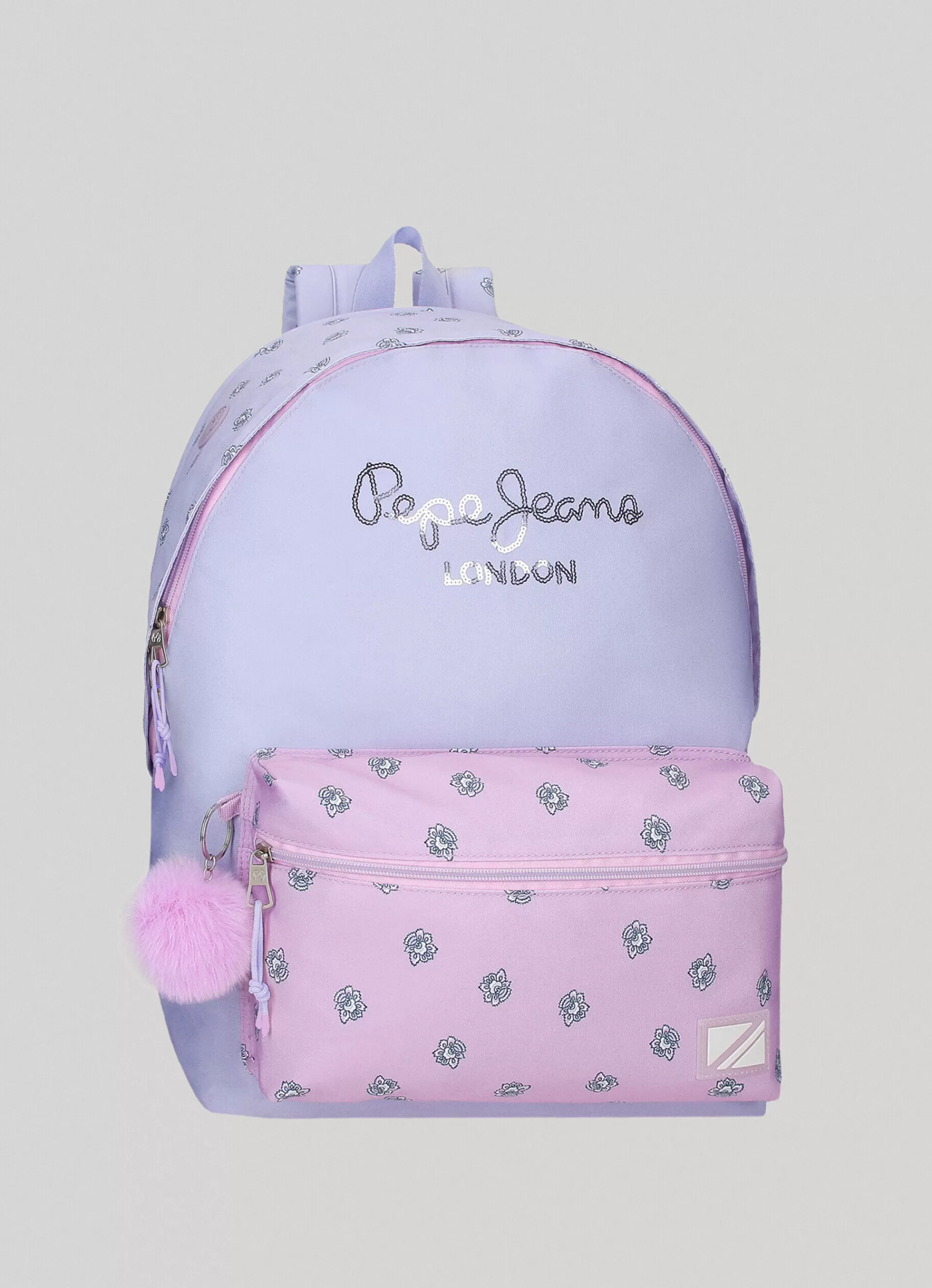 Accessories*KIDS Pepe Jeans FLORAL PRINT SCHOOL BACKPACK Lilac