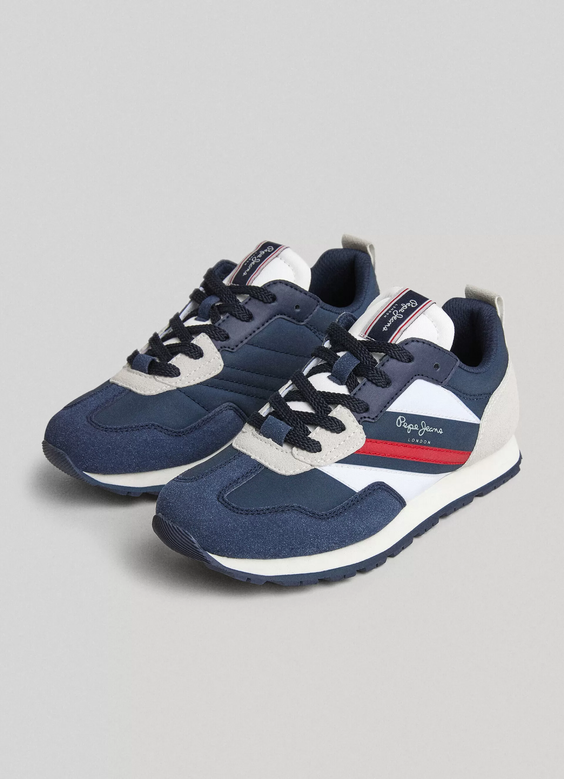 Footwear*KIDS Pepe Jeans FOREST PRINT COMBINED TRAINERS Navy