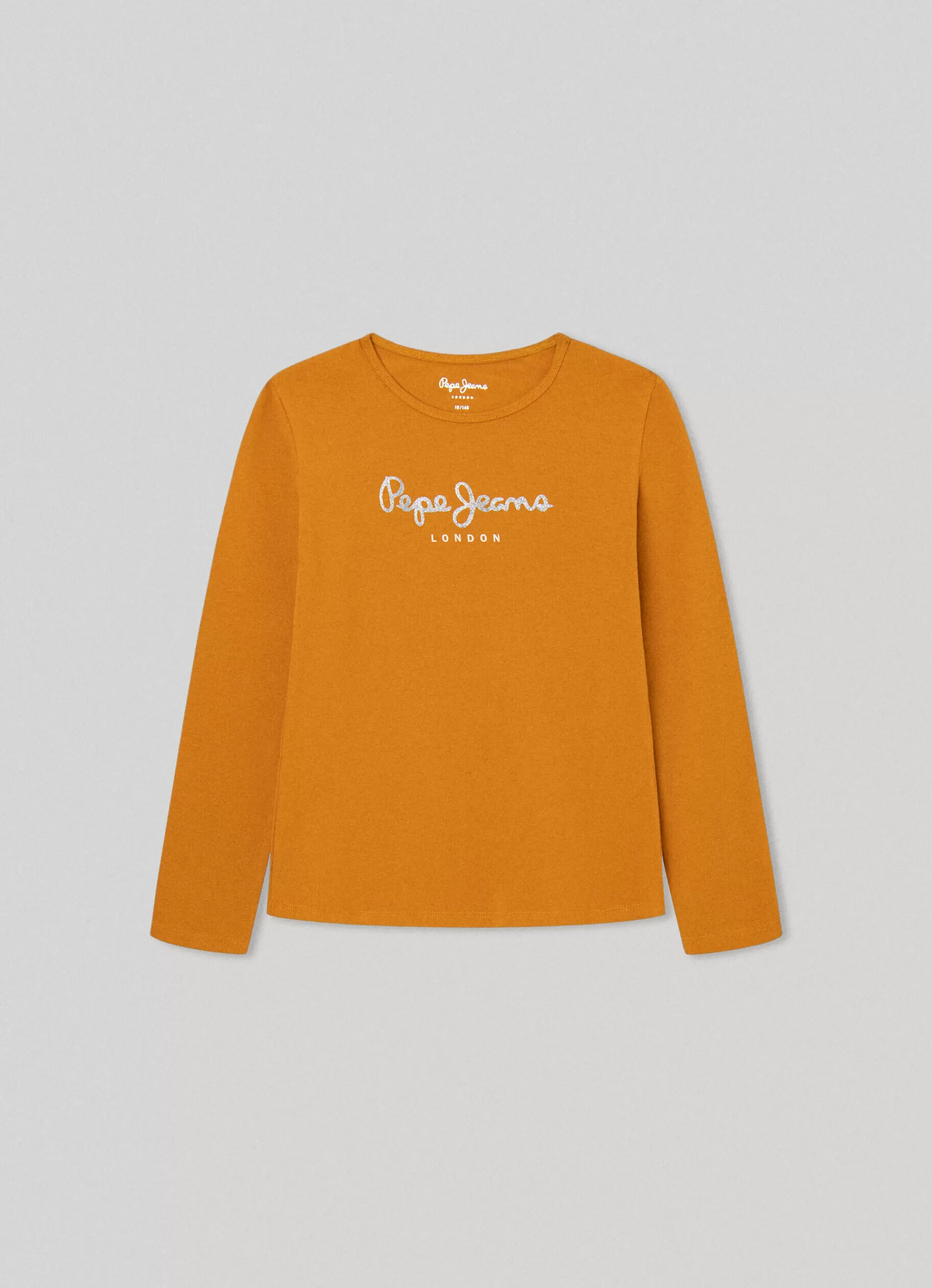 Shirts & T-shirts*KIDS Pepe Jeans FRONT GLITTER LOGO T-SHIRT Ochre Yellow