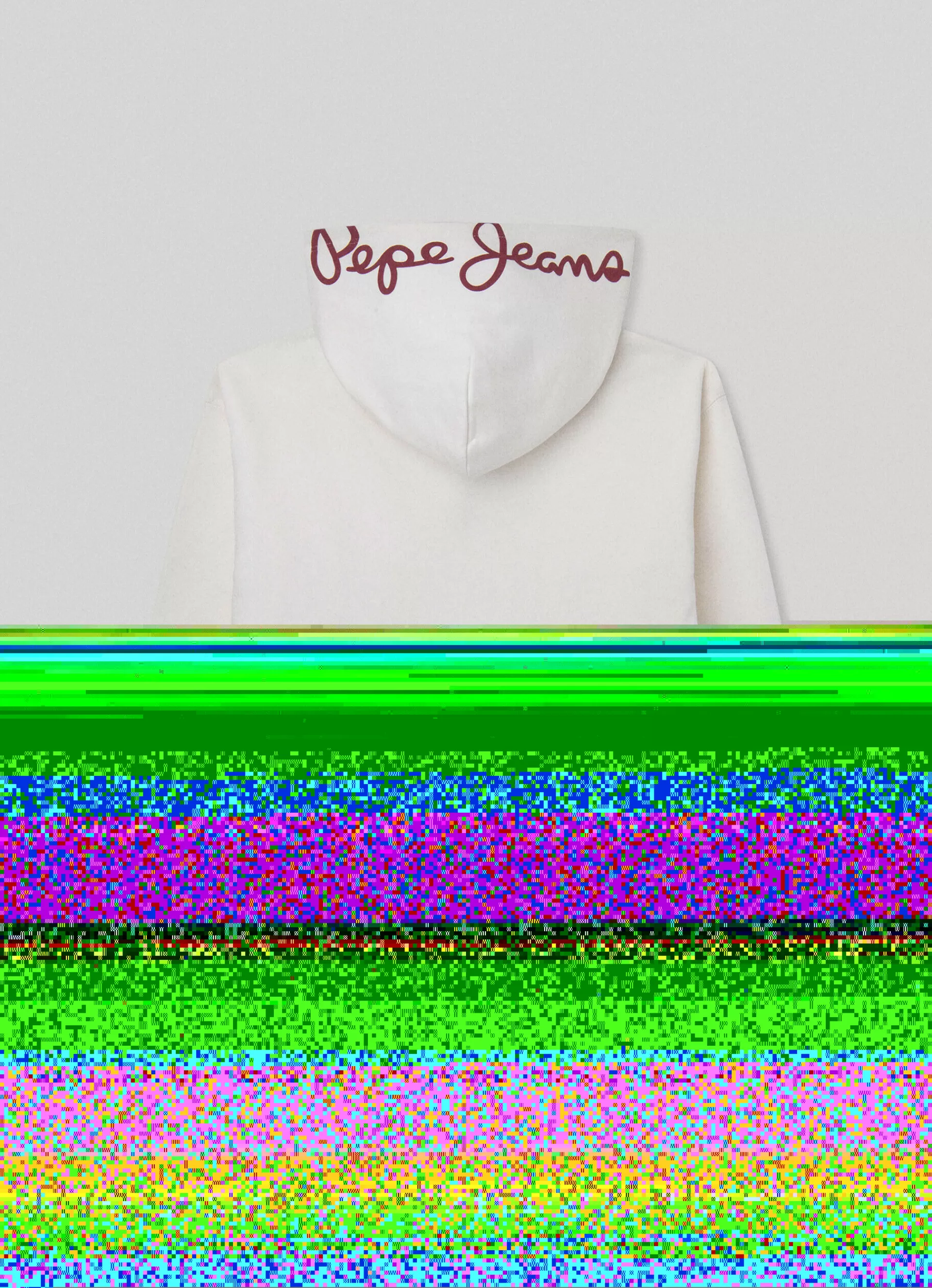 Sweats & Knits*KIDS Pepe Jeans FULL-ZIP HOODIE Mousse White