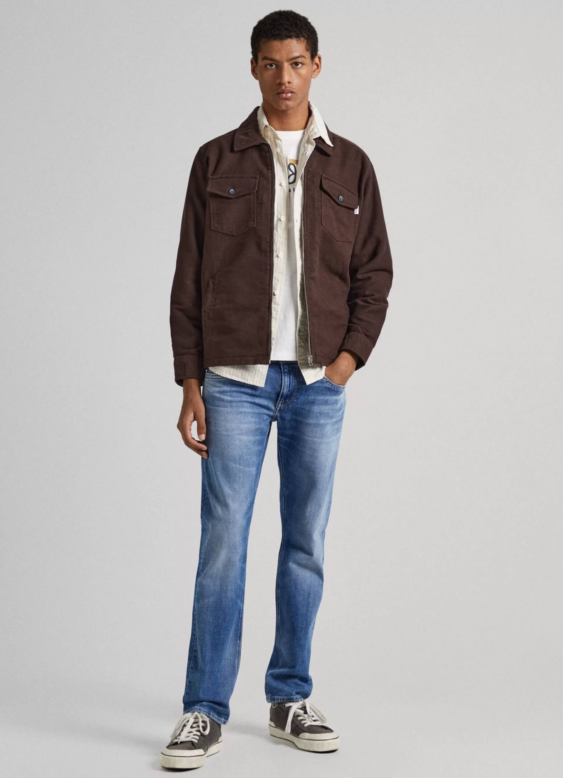 Slim*Men Pepe Jeans HATCH SLIM FIT LOW-RISE JEANS Denim