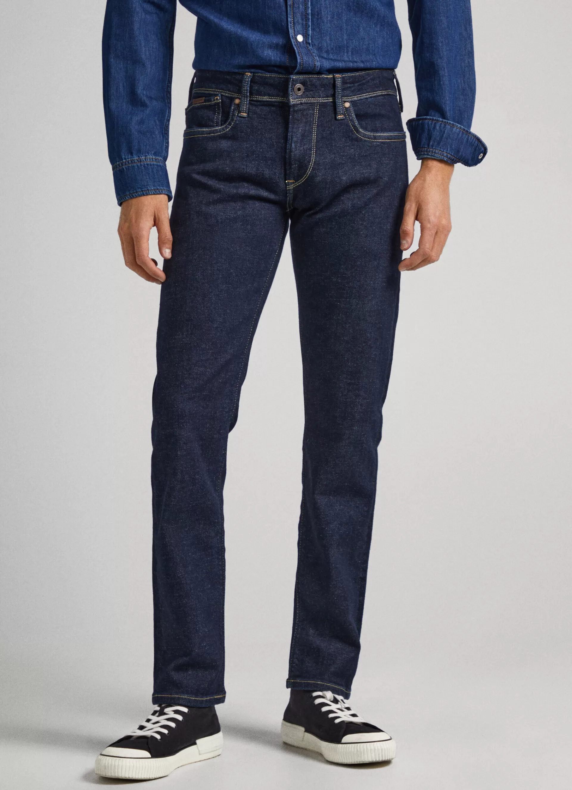 Slim*Men Pepe Jeans HATCH SLIM FIT LOW-RISE JEANS Denim