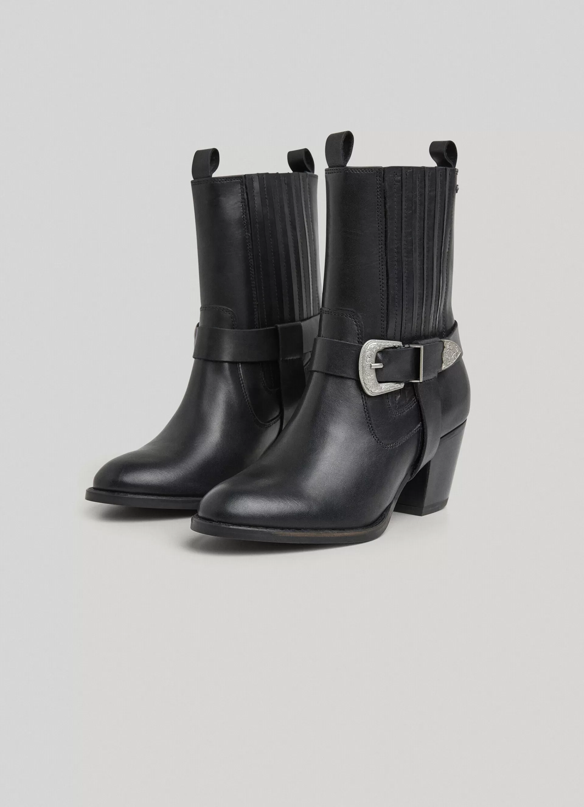 Boots & Shoes*Women Pepe Jeans HIGH-HEEL MID-CALF BOOT Black