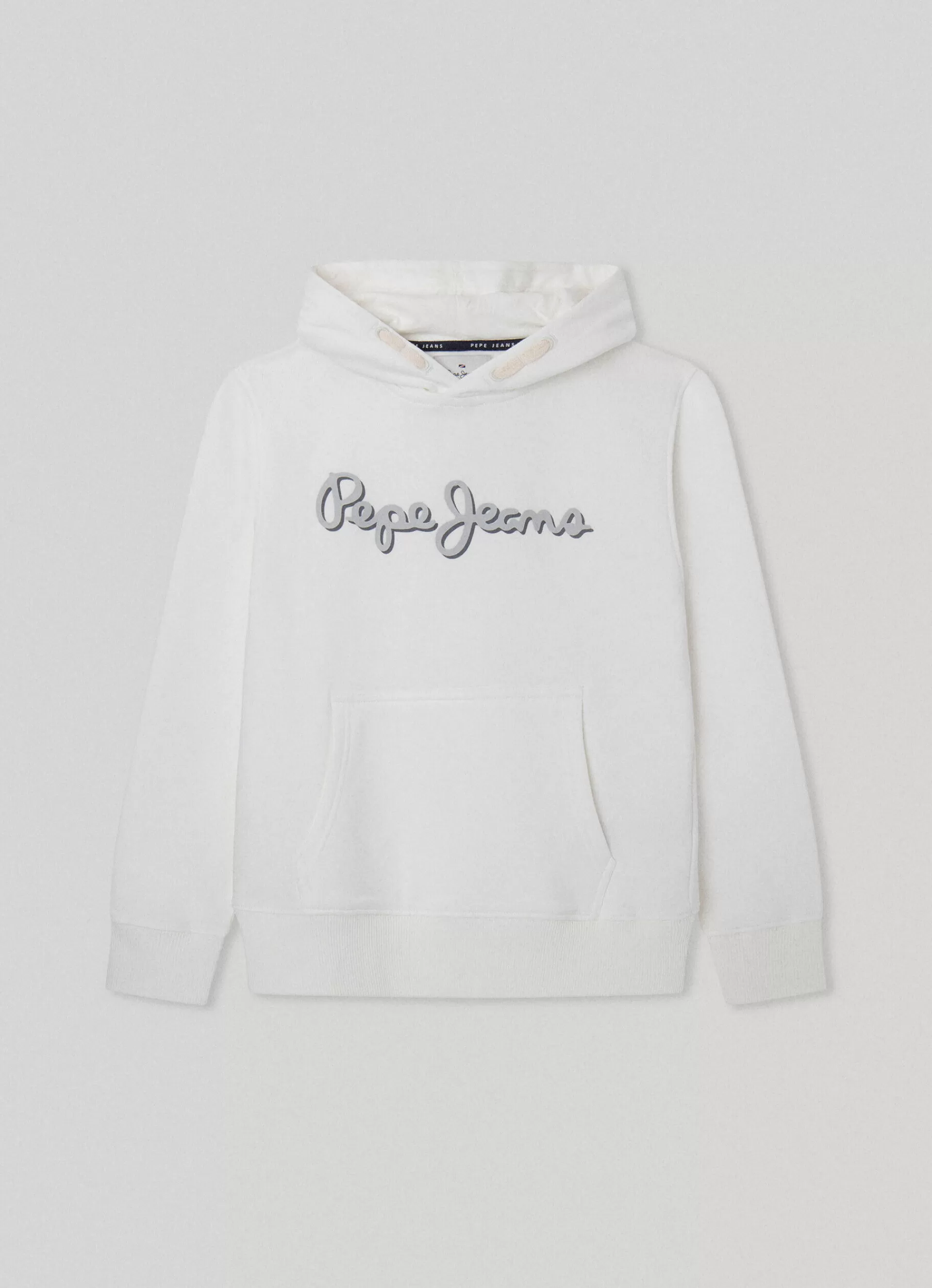 Sweats*KIDS Pepe Jeans HOODIE WITH 3D- EFFECT LOGO Off White