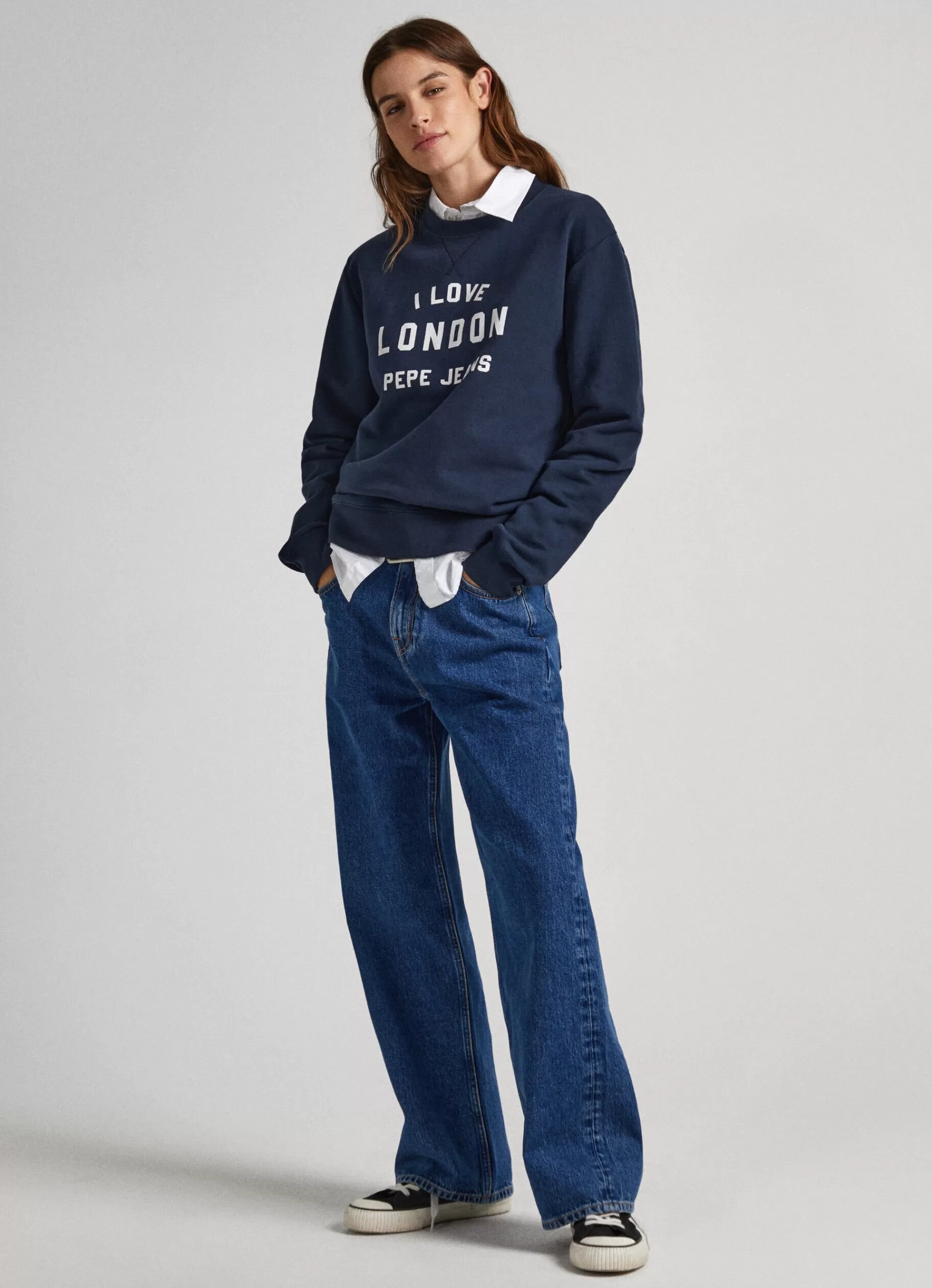 Jeans*Women Pepe Jeans I LOVE LONDON LOOSE FIT JEANS Denim