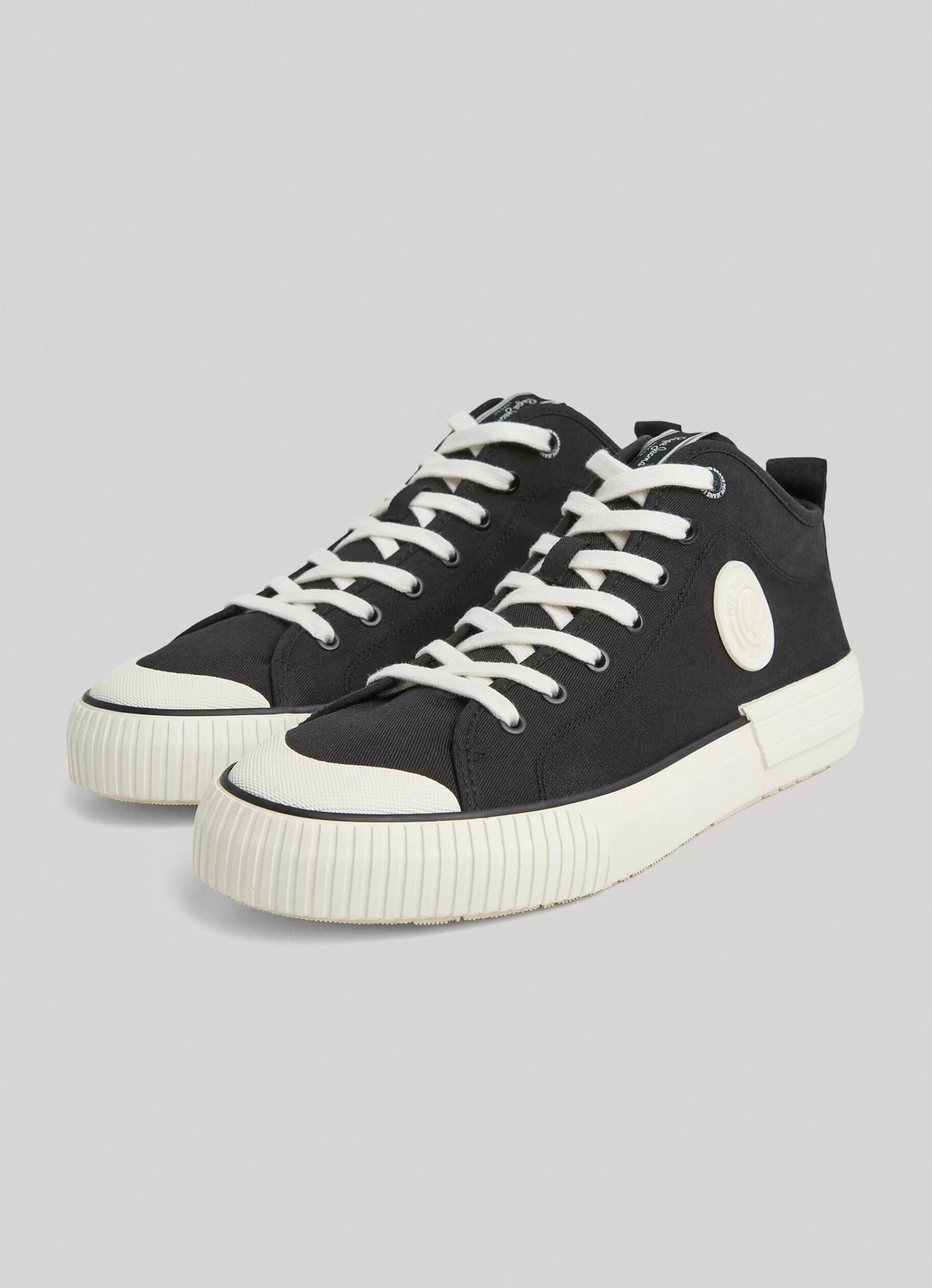 Sneakers*Men Pepe Jeans INDUSTRY BASIC CANVAS TRAINERS Black