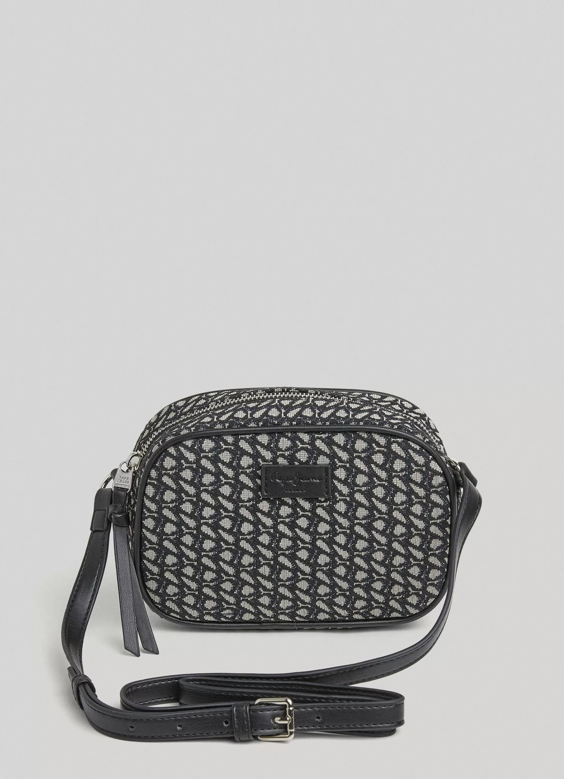 Bags & Backpacks*Women Pepe Jeans JACQUARD CAMERA CROSSBODY BAG Black