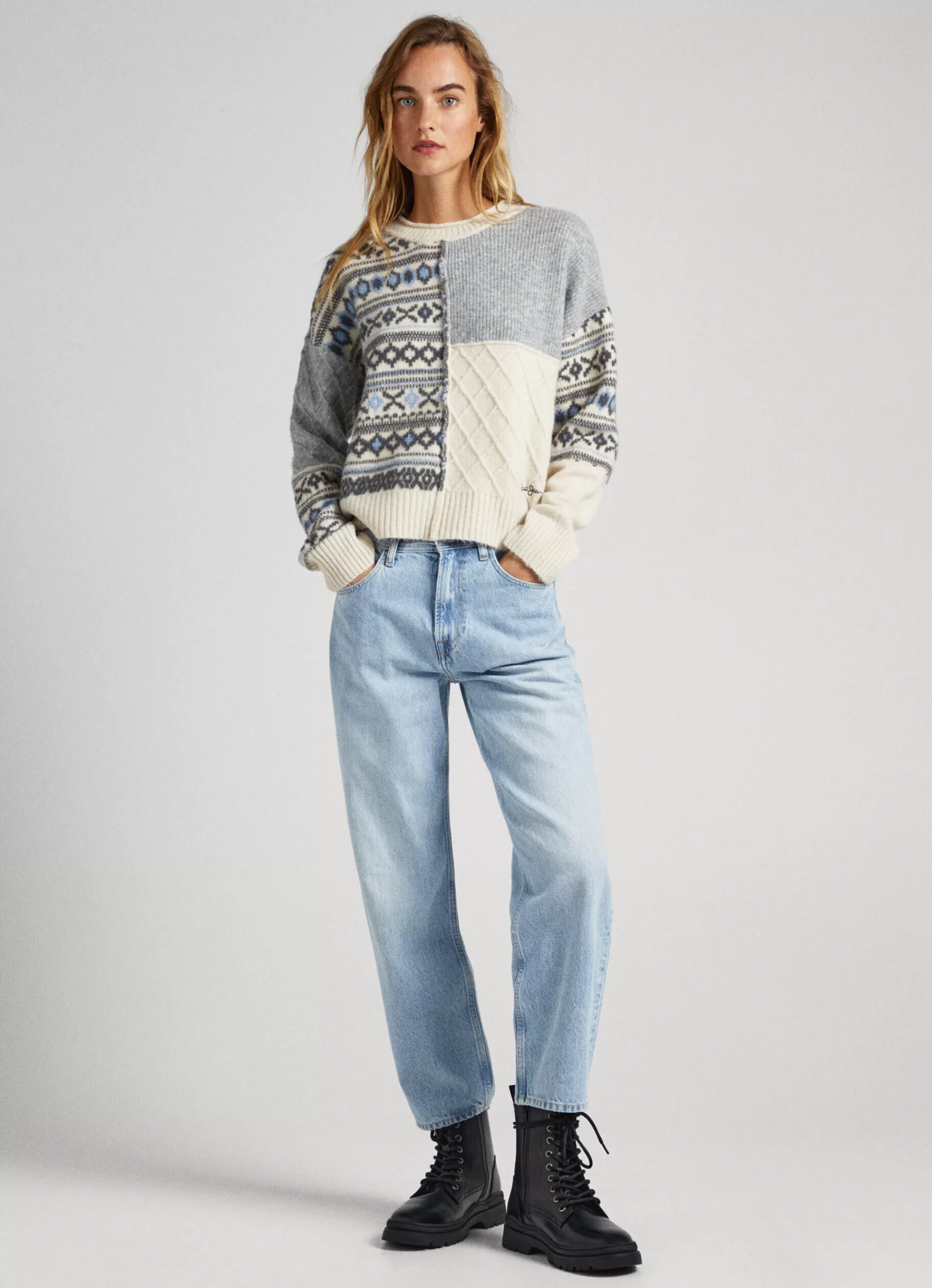 Sweaters & Cardigans | Knitwear*Women Pepe Jeans JACQUARD PATCHWORK KNIT Multi