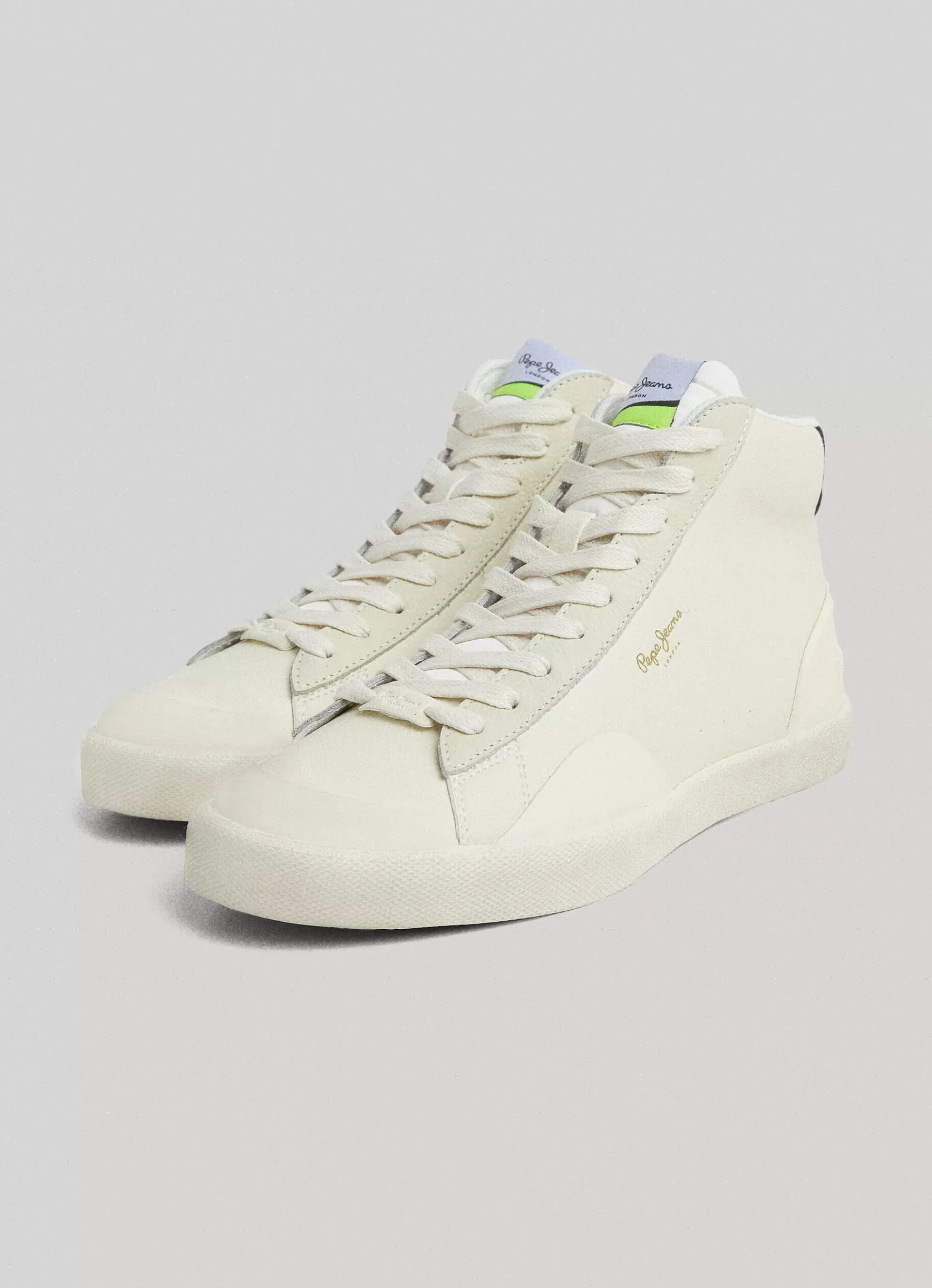 Sneakers*Men Pepe Jeans KENTON VINTAGEHIGH TRAINERS Factory White