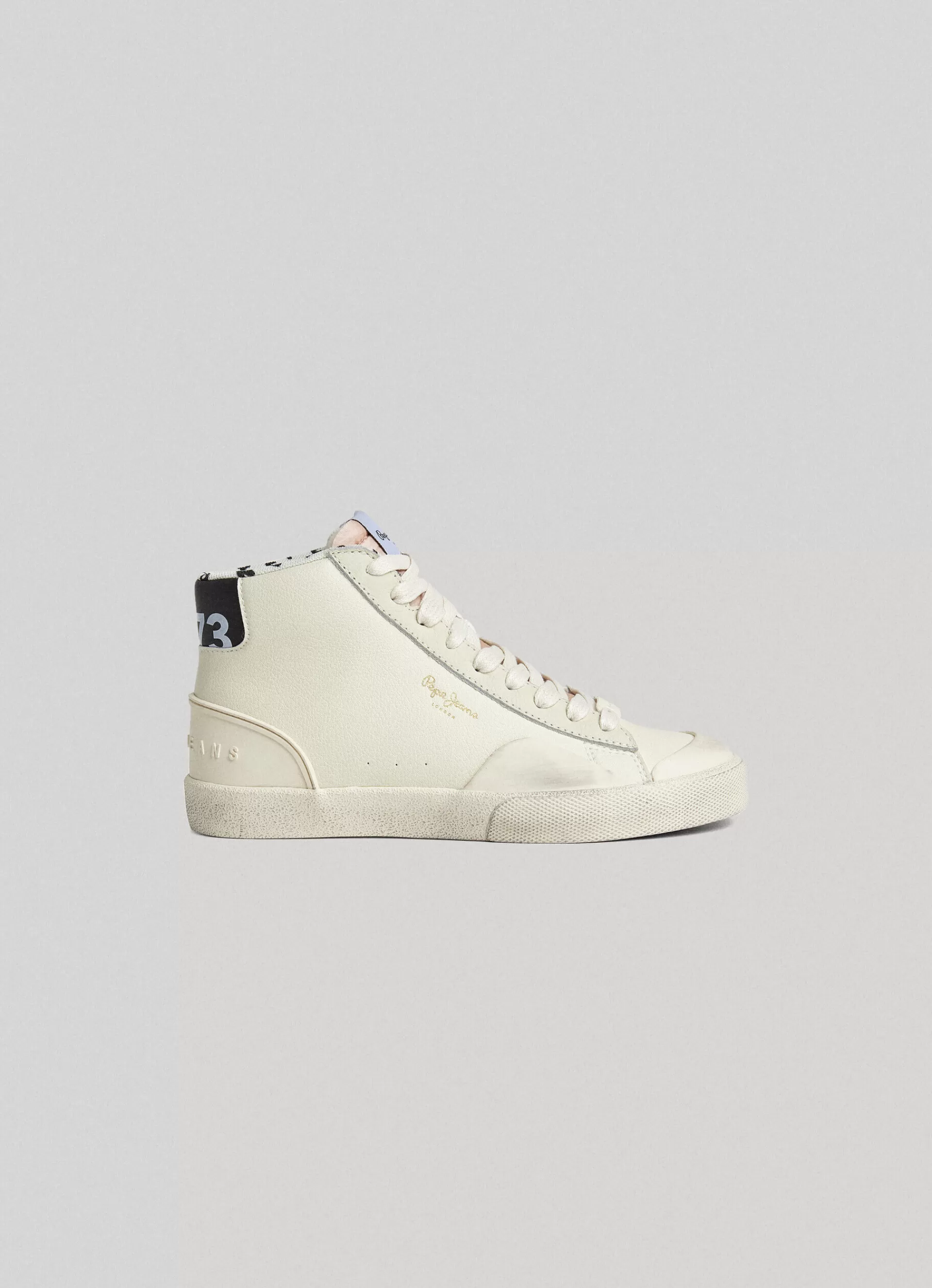 Sneakers*Women Pepe Jeans KENTON VINTAGEHIGH TRAINERS Factory White