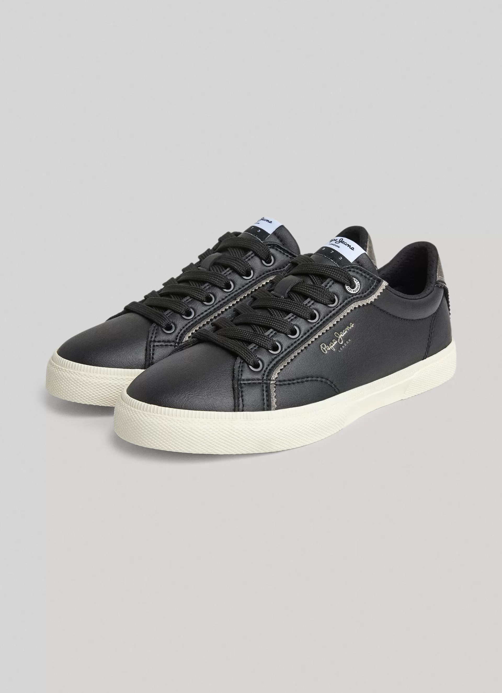 Sneakers*Women Pepe Jeans KENTON YUSTY CLASSIC TRAINERS Black