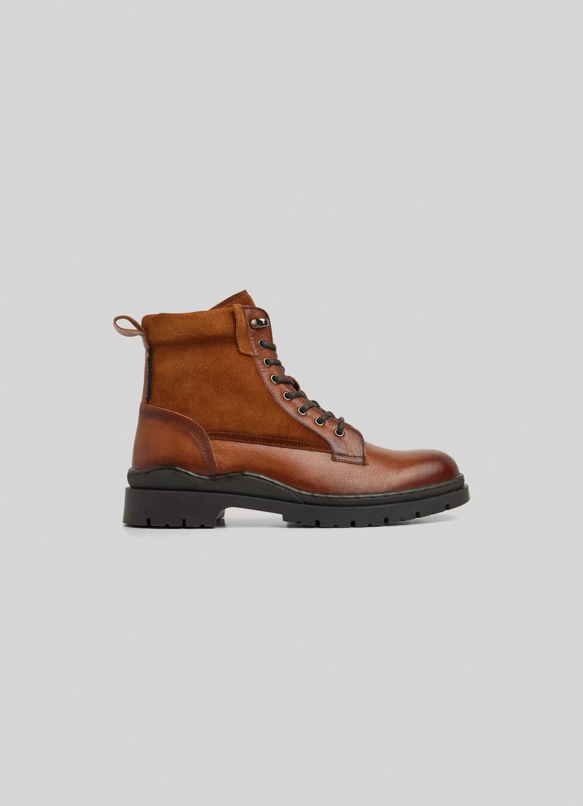 Boots and Shoes*Men Pepe Jeans LACE-UP UTILITY BOOTS Cognac Brown