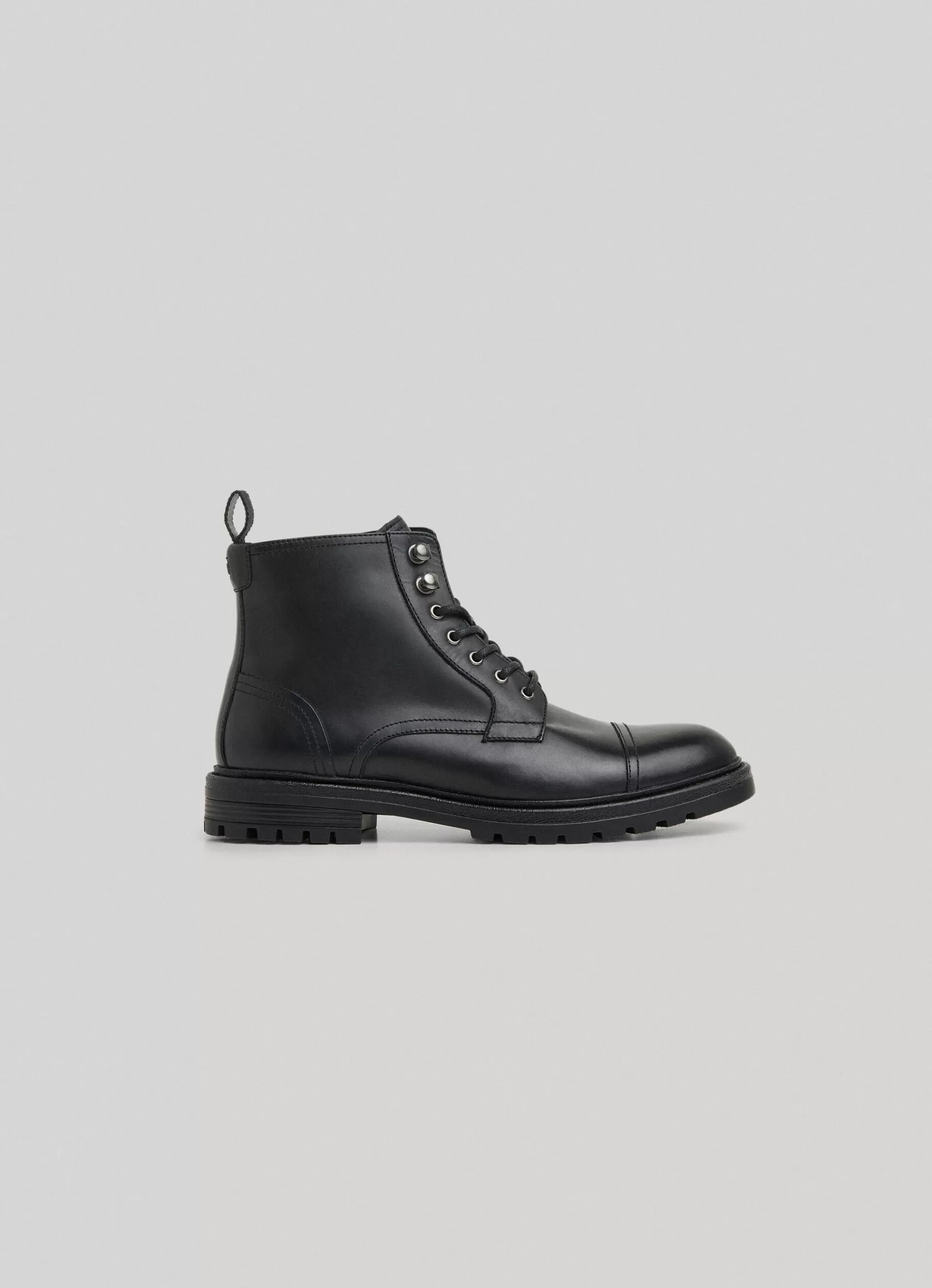 Boots and Shoes*Men Pepe Jeans LEATHER ANKLE BOOTS Black