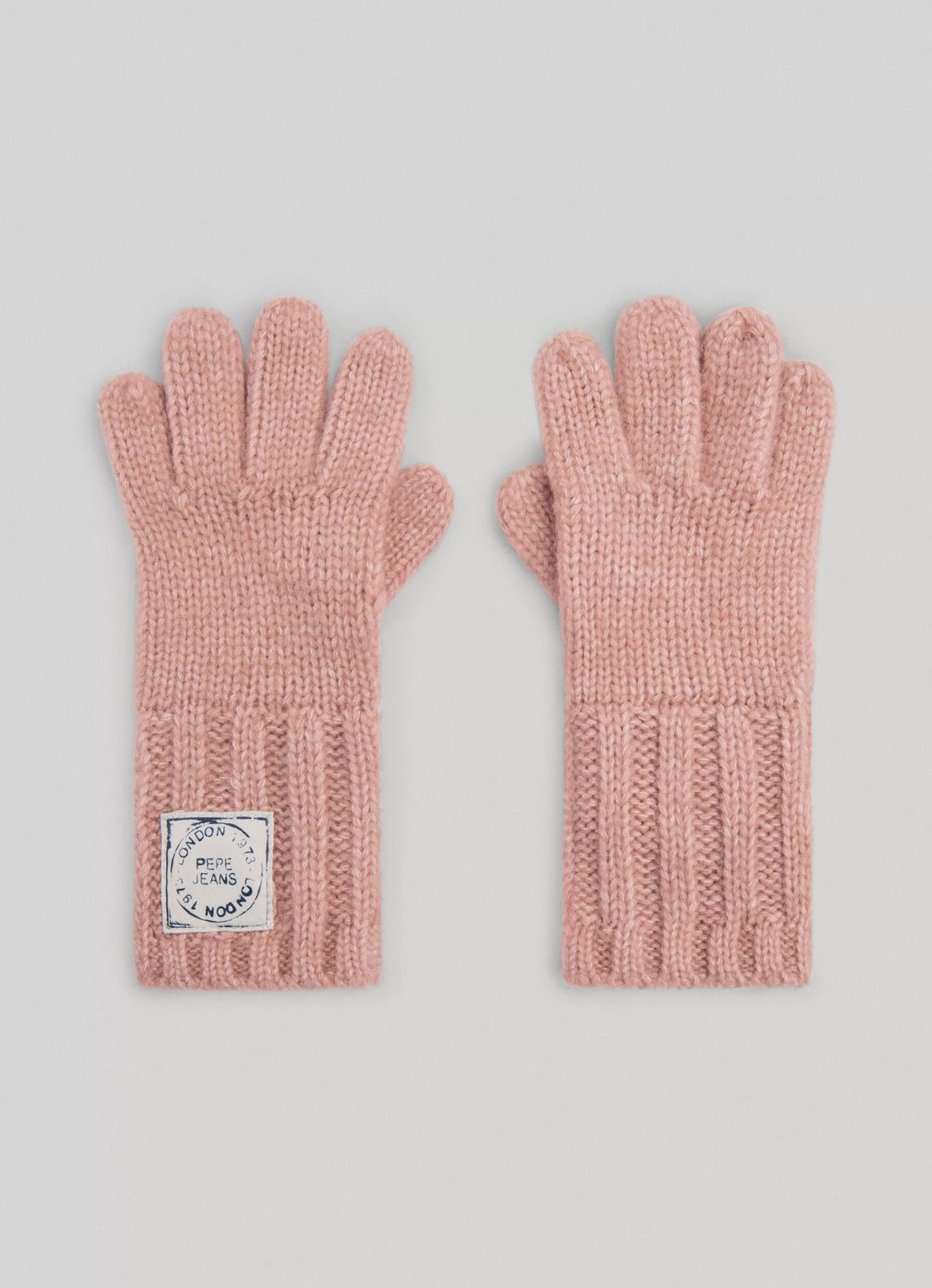 Accessories*KIDS Pepe Jeans LOGO LABEL GLOVES Ash Rose Pink