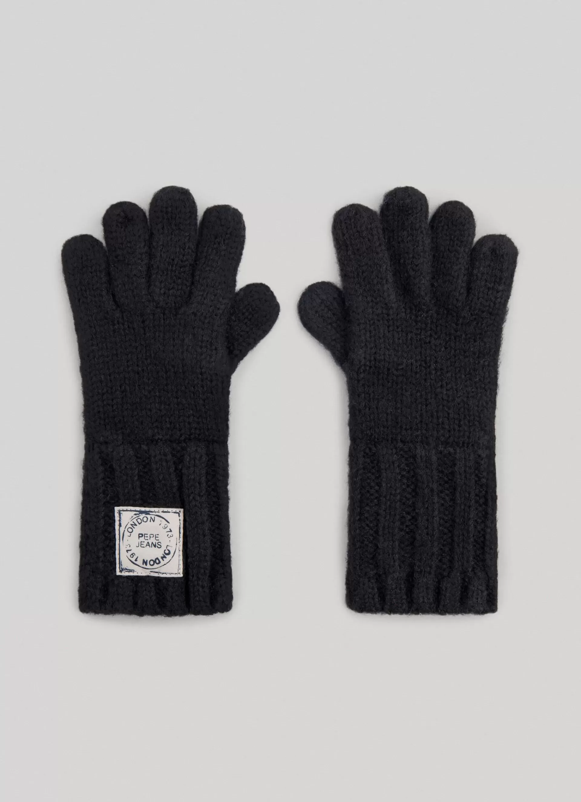 Accessories*KIDS Pepe Jeans LOGO LABEL GLOVES Black