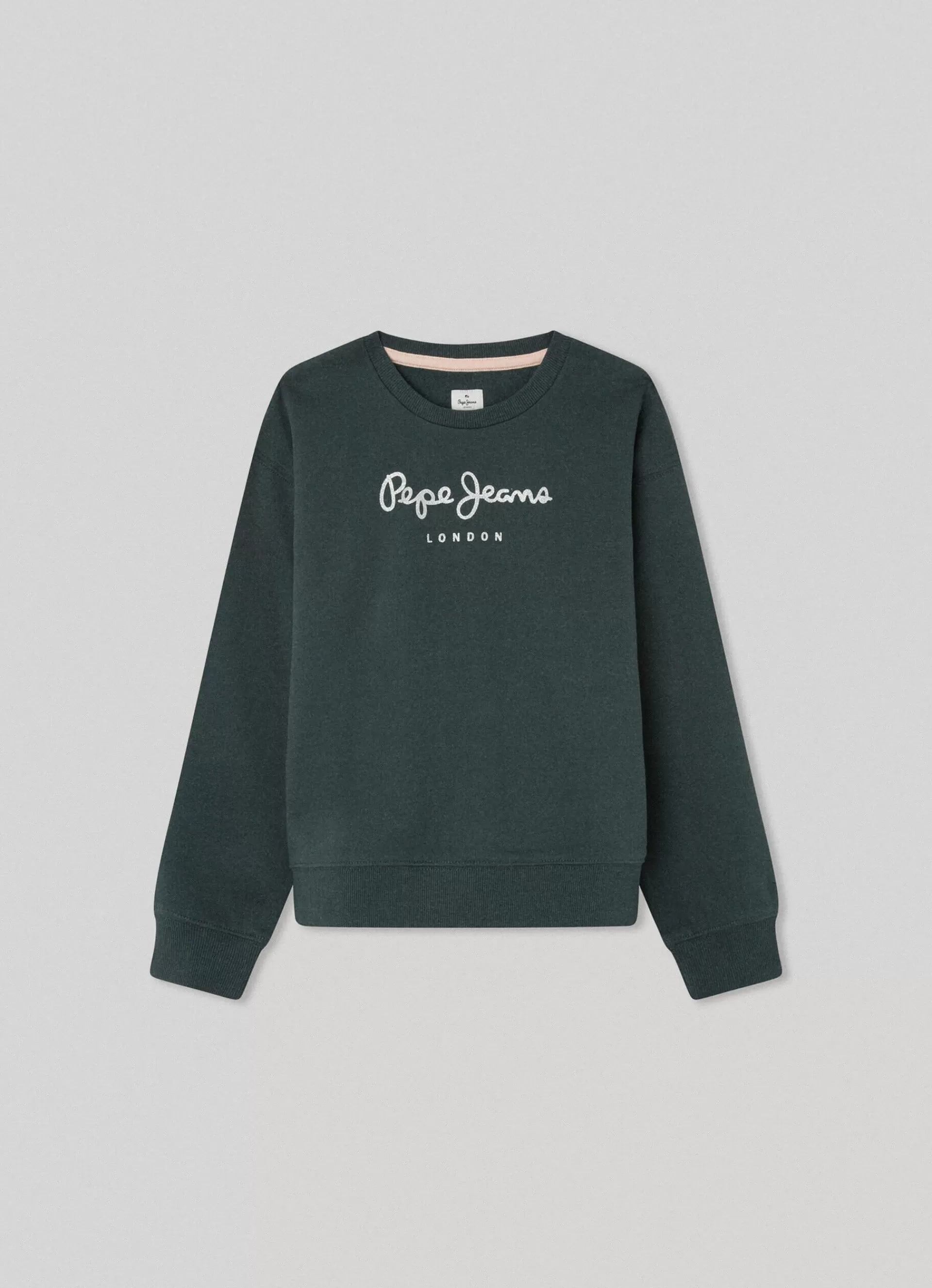 Sweats & Knits*KIDS Pepe Jeans LOGO PRINT COTTON SWEATSHIRT Regent Green