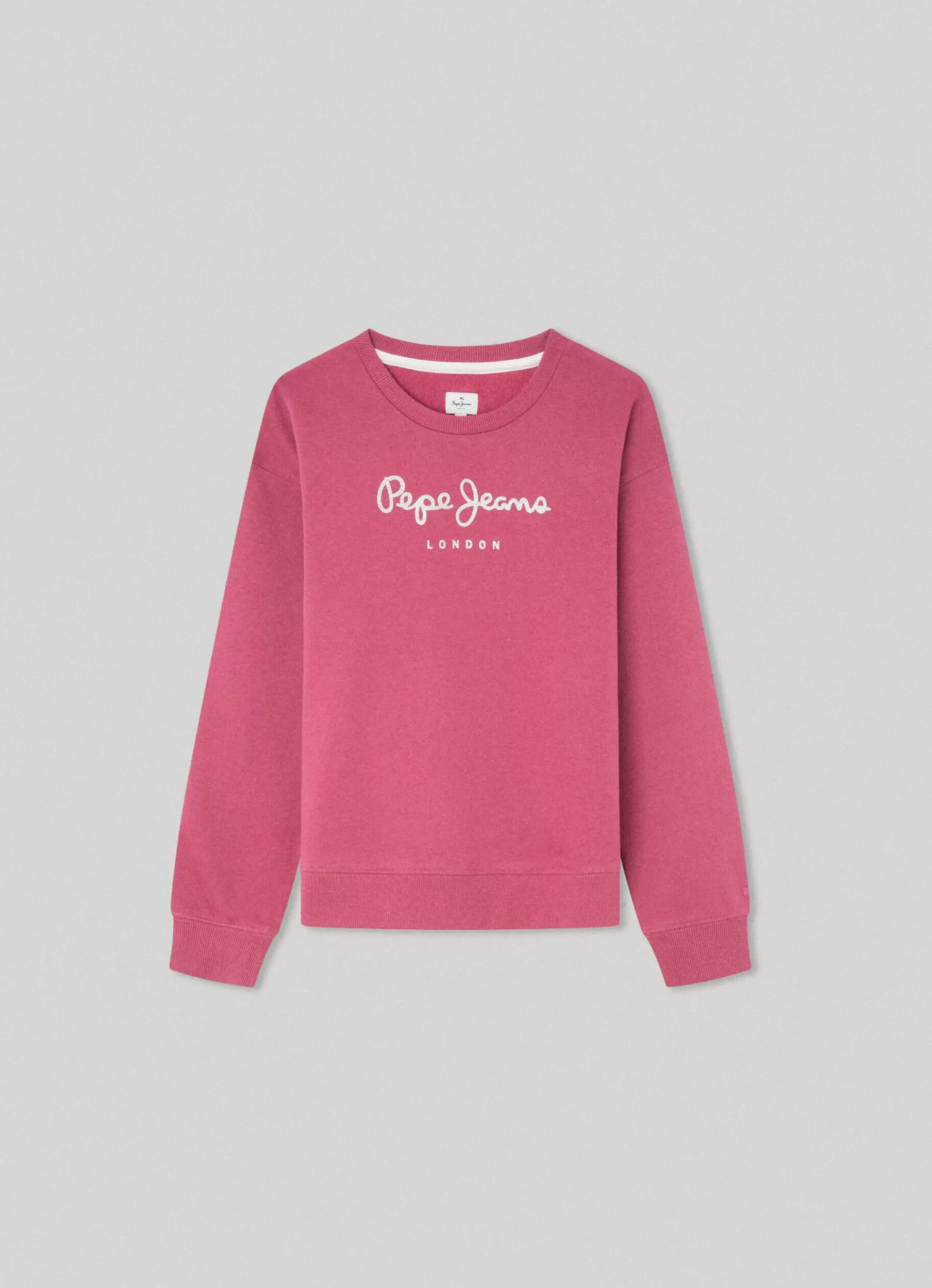 Sweats & Knits*KIDS Pepe Jeans LOGO PRINT COTTON SWEATSHIRT Crushed Berry Red