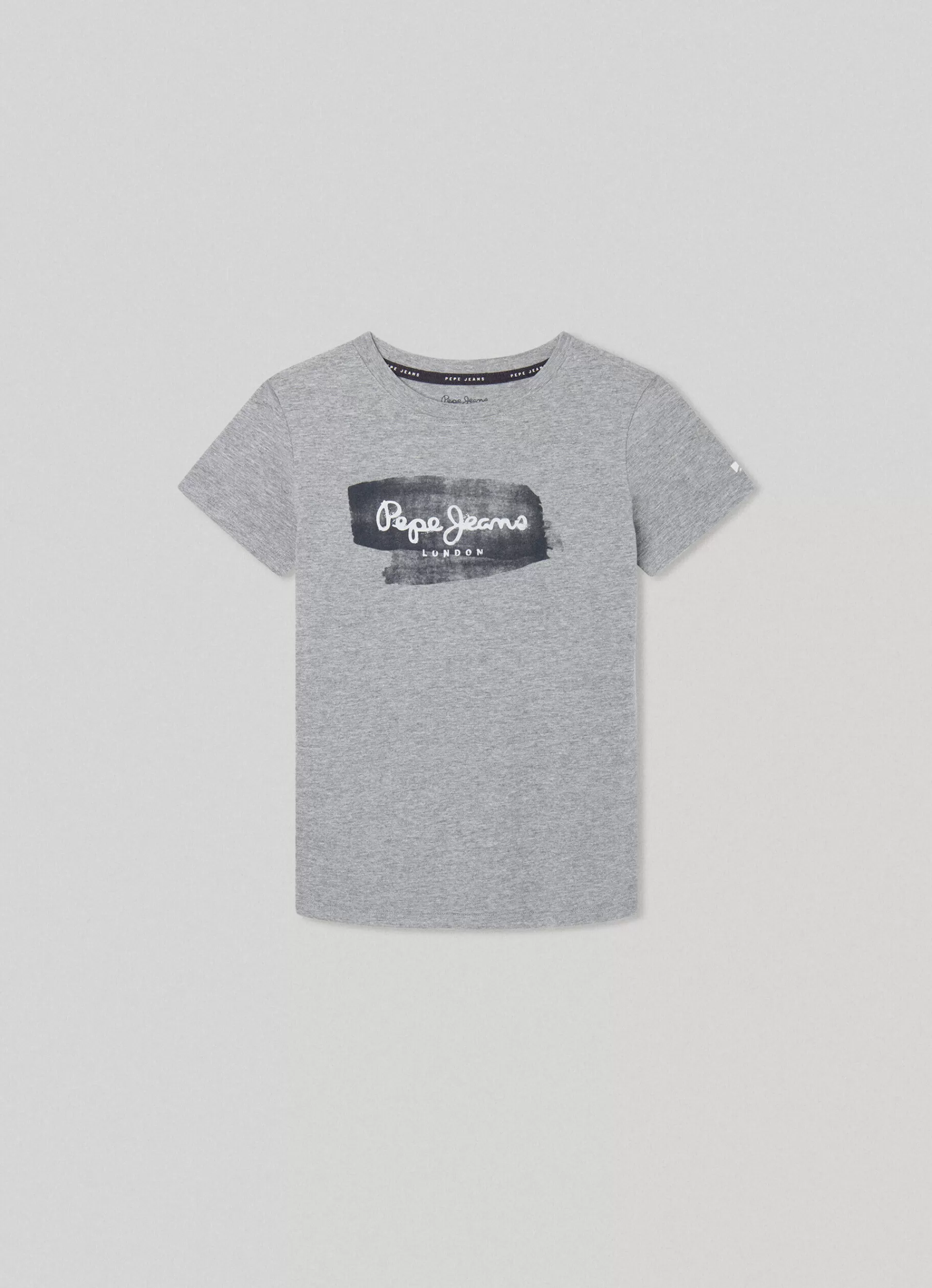 T-shirts*KIDS Pepe Jeans LOGO PRINT T-SHIRT Marl Grey