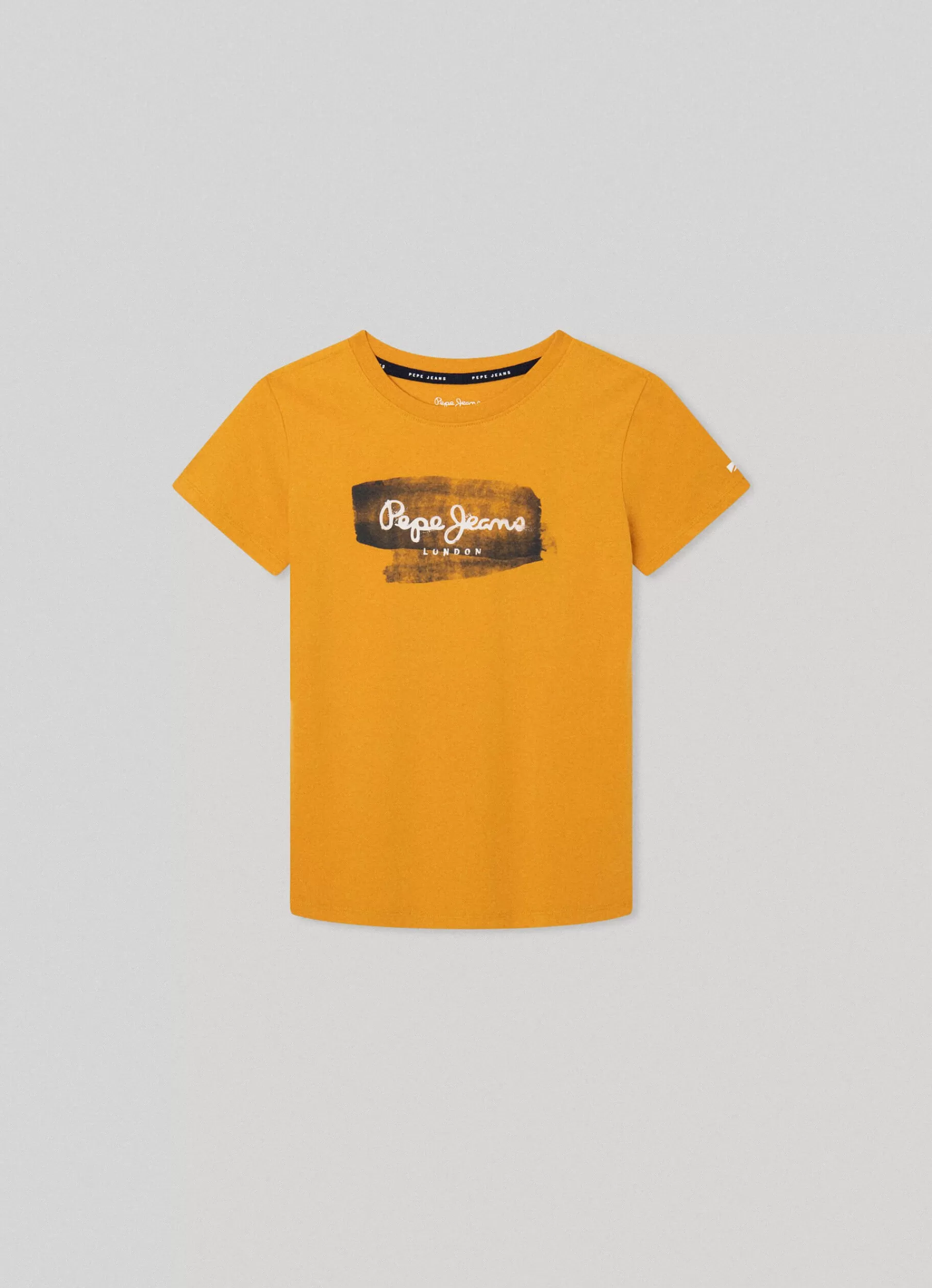 T-shirts*KIDS Pepe Jeans LOGO PRINT T-SHIRT Ochre Yellow