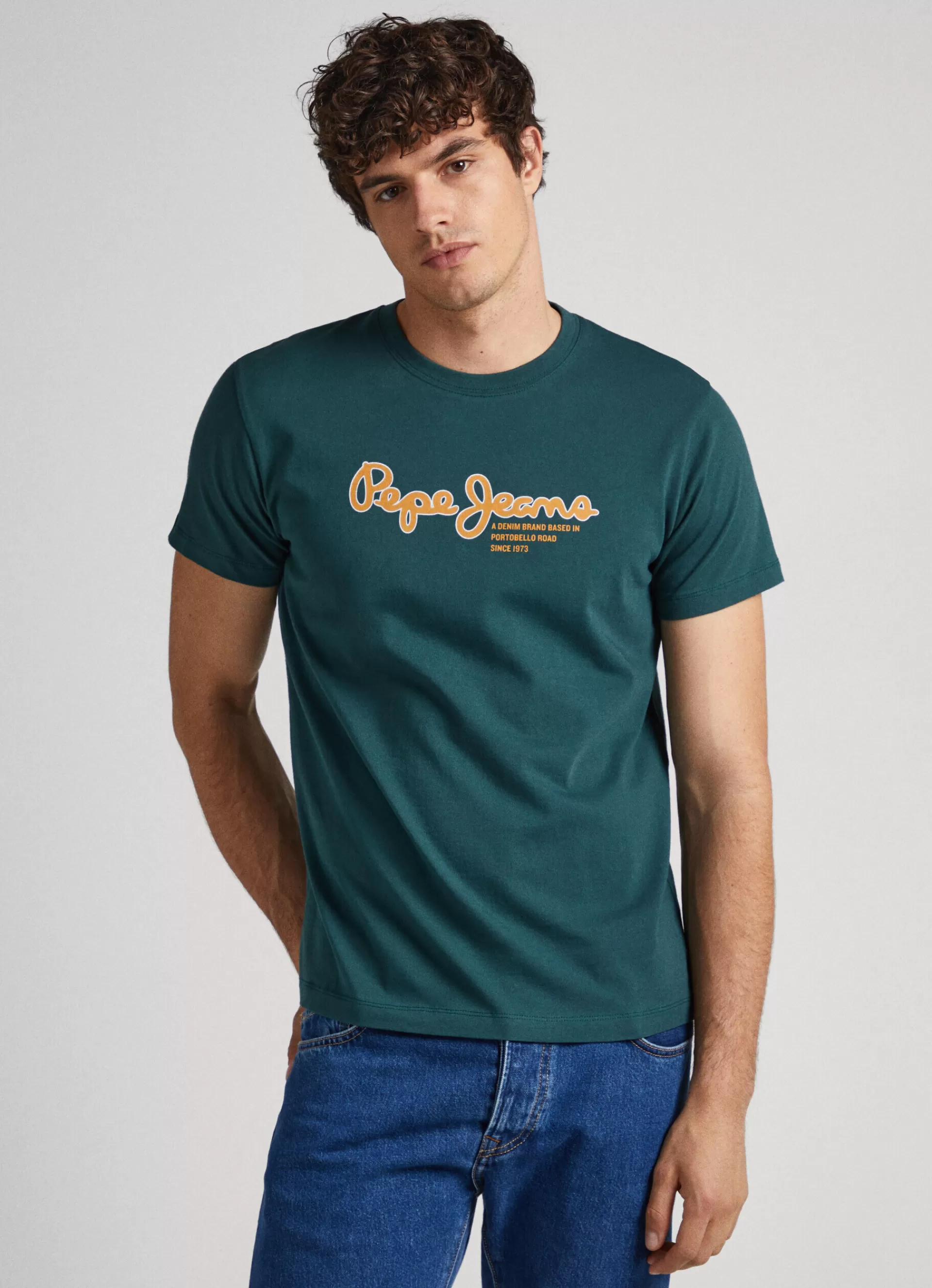 T-shirts*Men Pepe Jeans LOGO PRINT T-SHIRT Regent Green