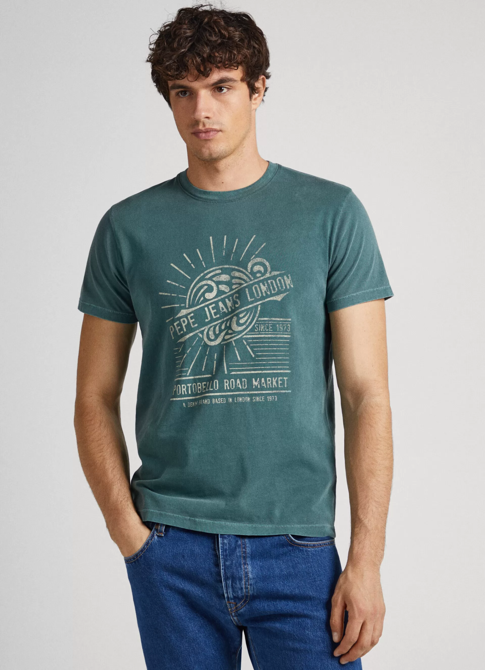 T-shirts*Men Pepe Jeans LOGO PRINT T-SHIRT Regent Green