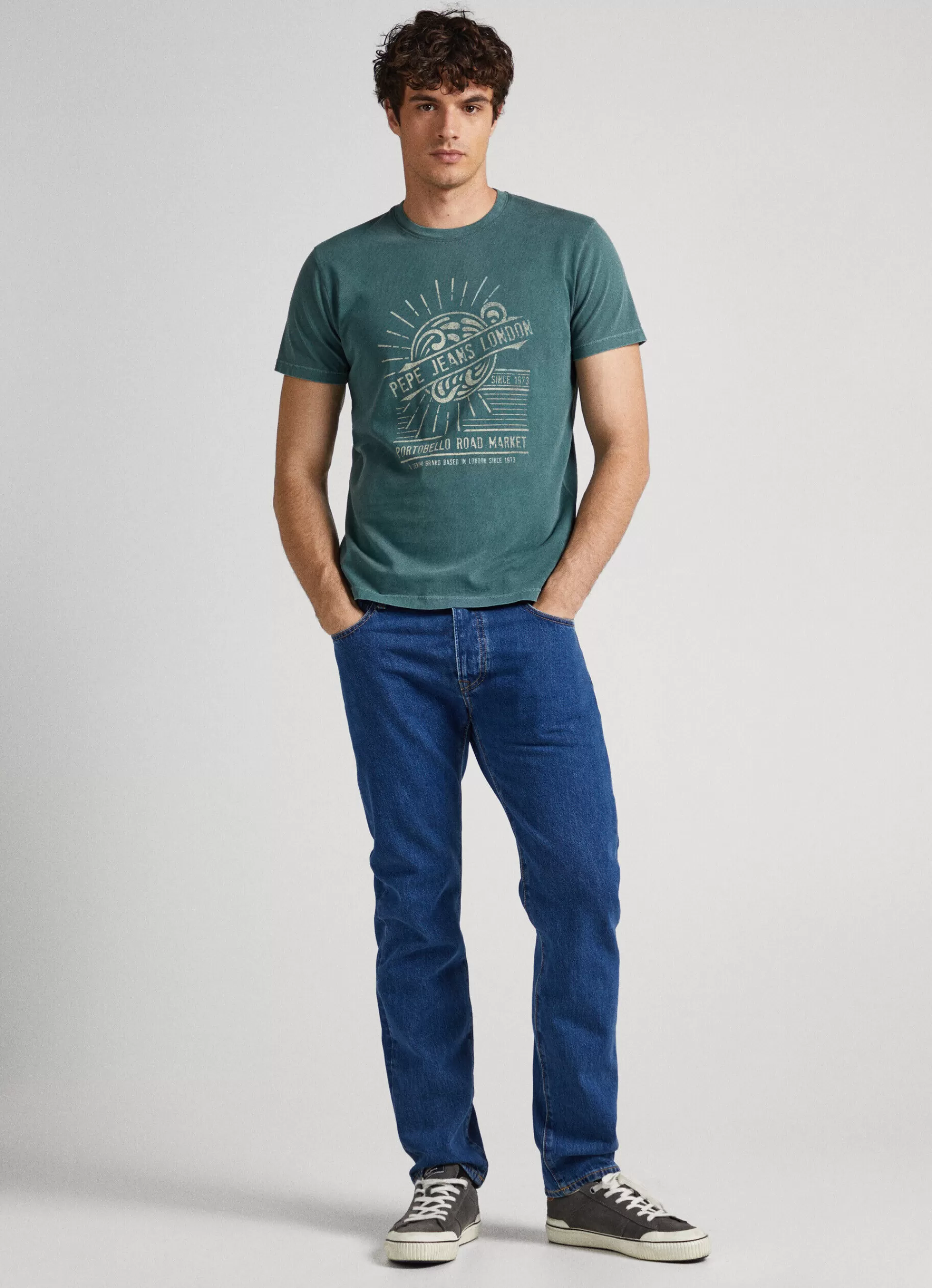 T-shirts*Men Pepe Jeans LOGO PRINT T-SHIRT Regent Green