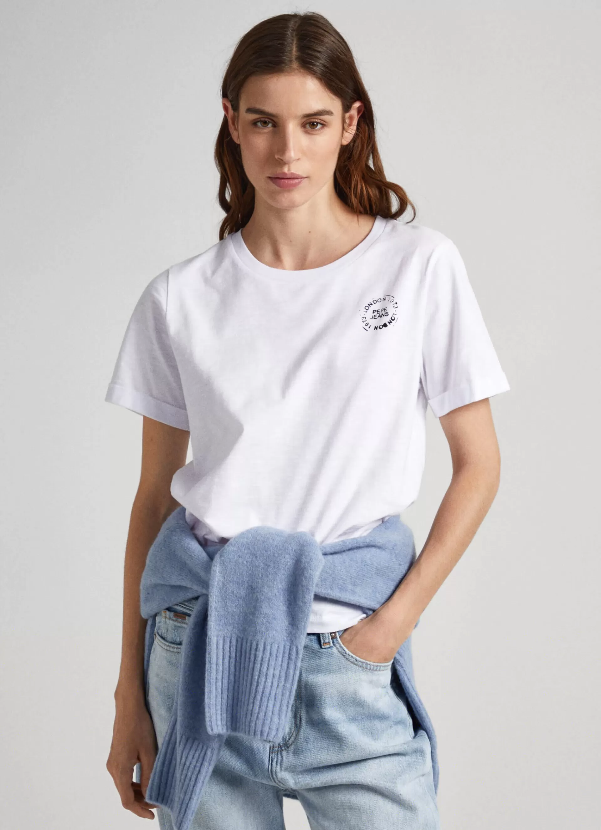 T-shirts*Women Pepe Jeans LOGO PRINT T-SHIRT White