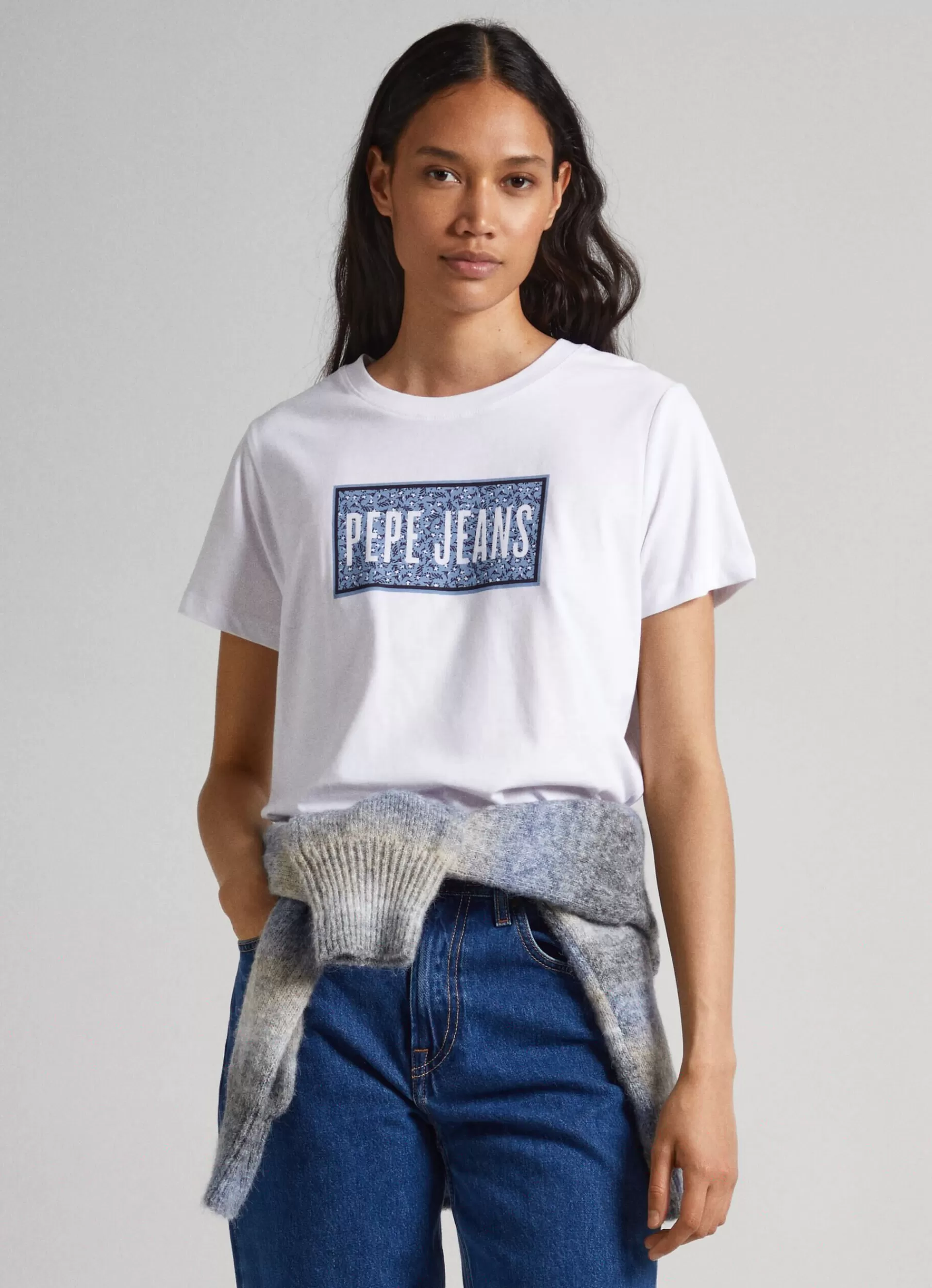 T-shirts*Women Pepe Jeans LOGO PRINT T-SHIRT White