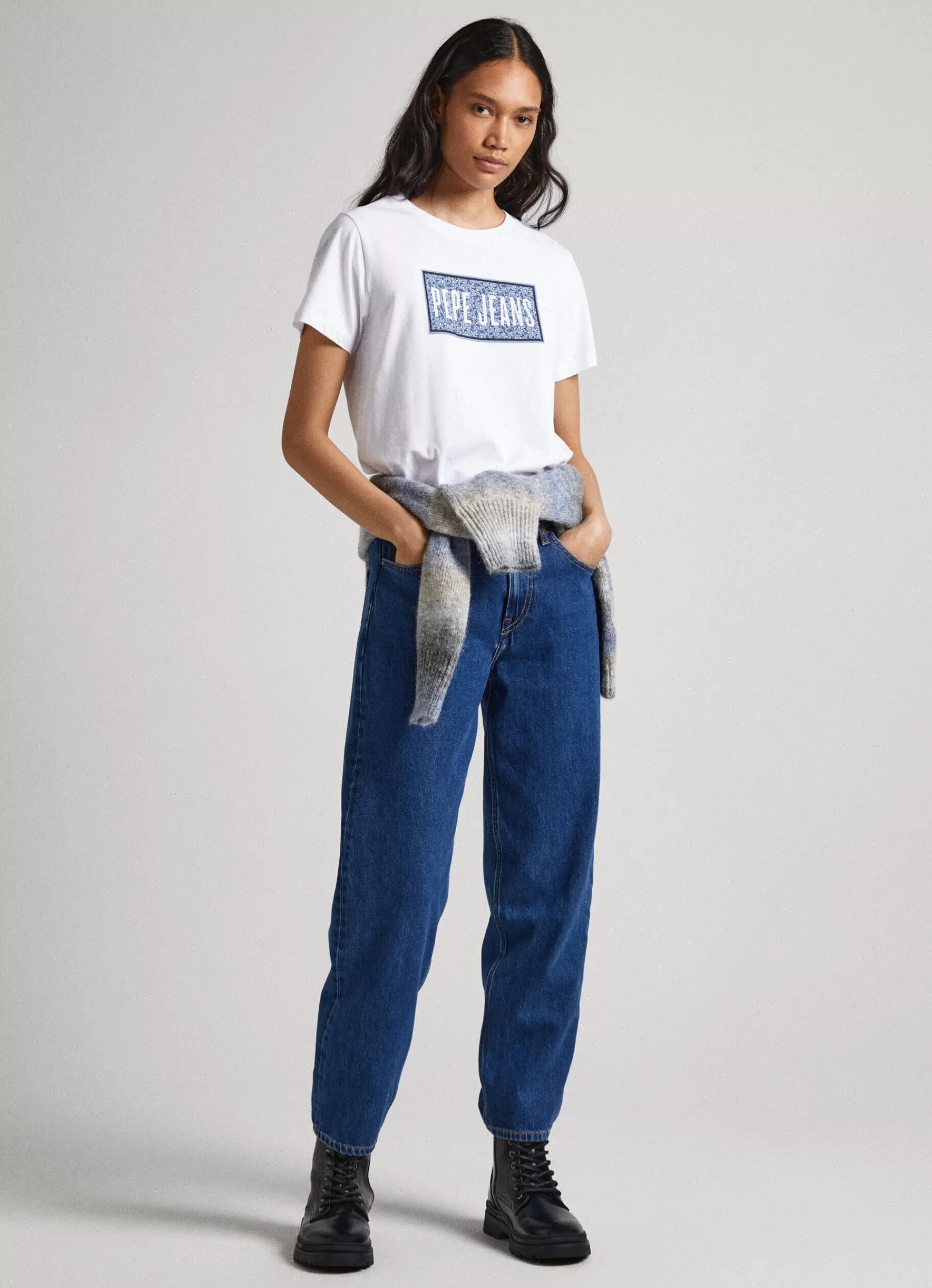 T-shirts*Women Pepe Jeans LOGO PRINT T-SHIRT White