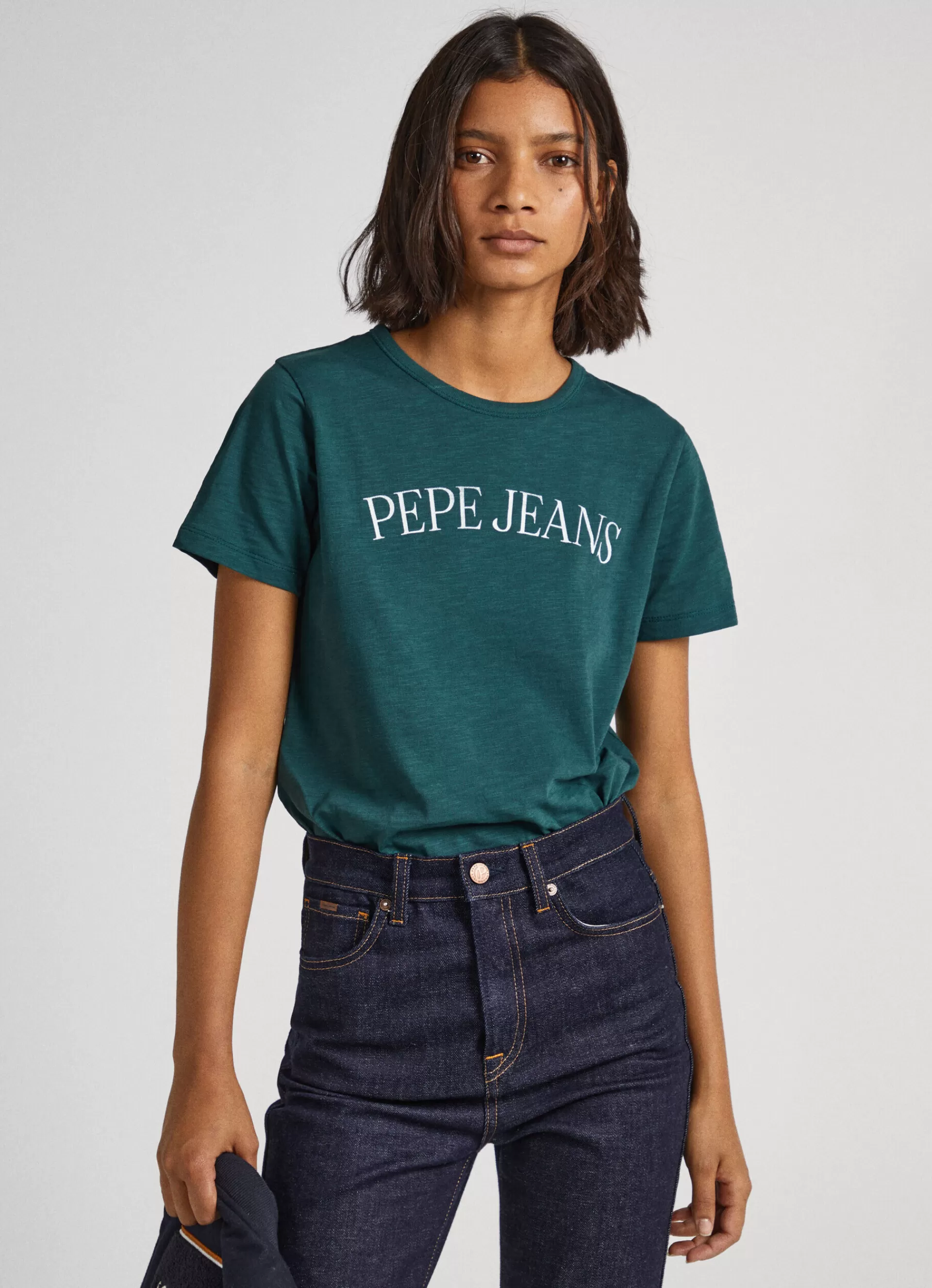 T-shirts*Women Pepe Jeans LOGO PRINT T-SHIRT Regent Green