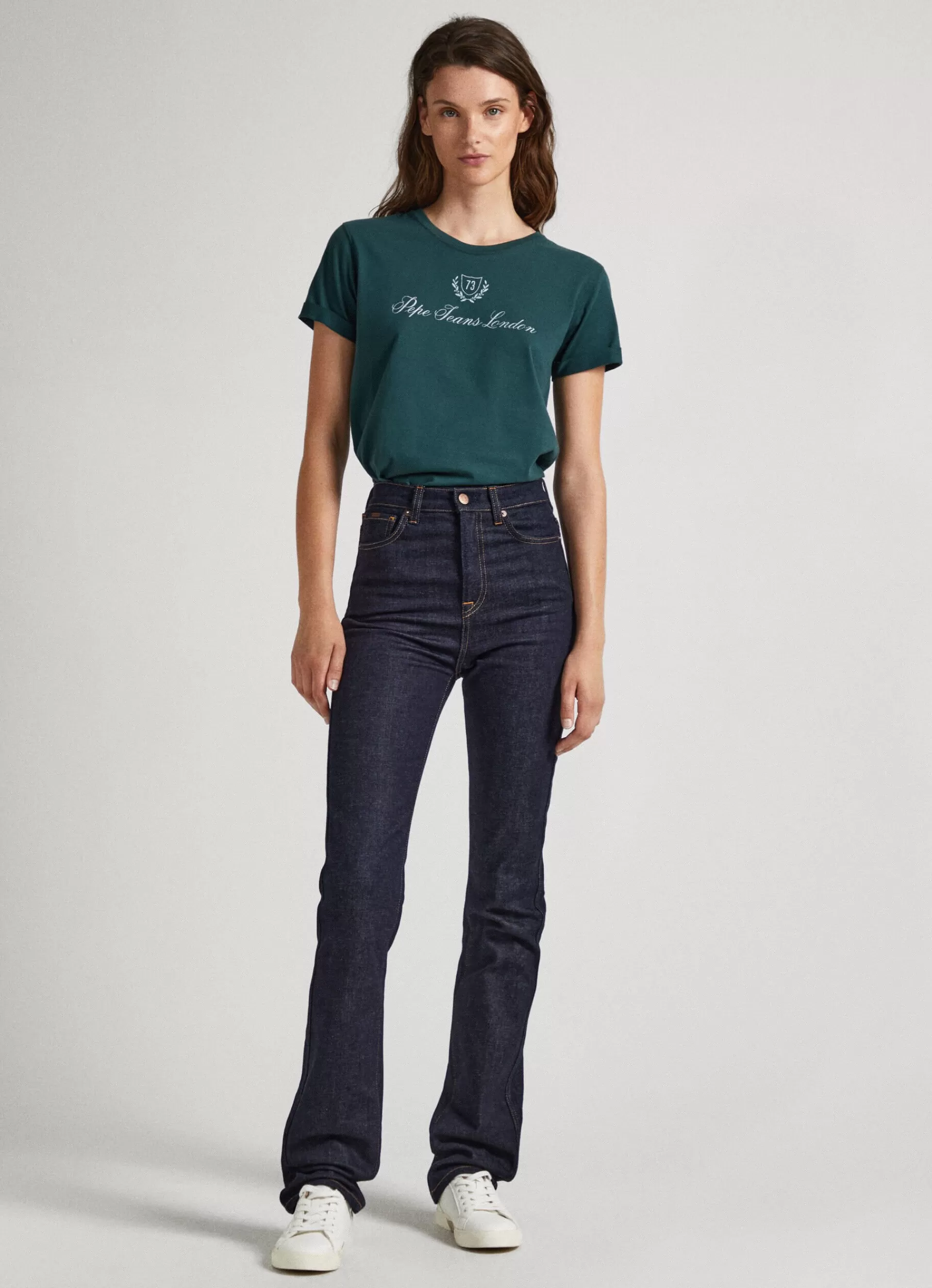 T-shirts*Women Pepe Jeans LOGO PRINT T-SHIRT Regent Green