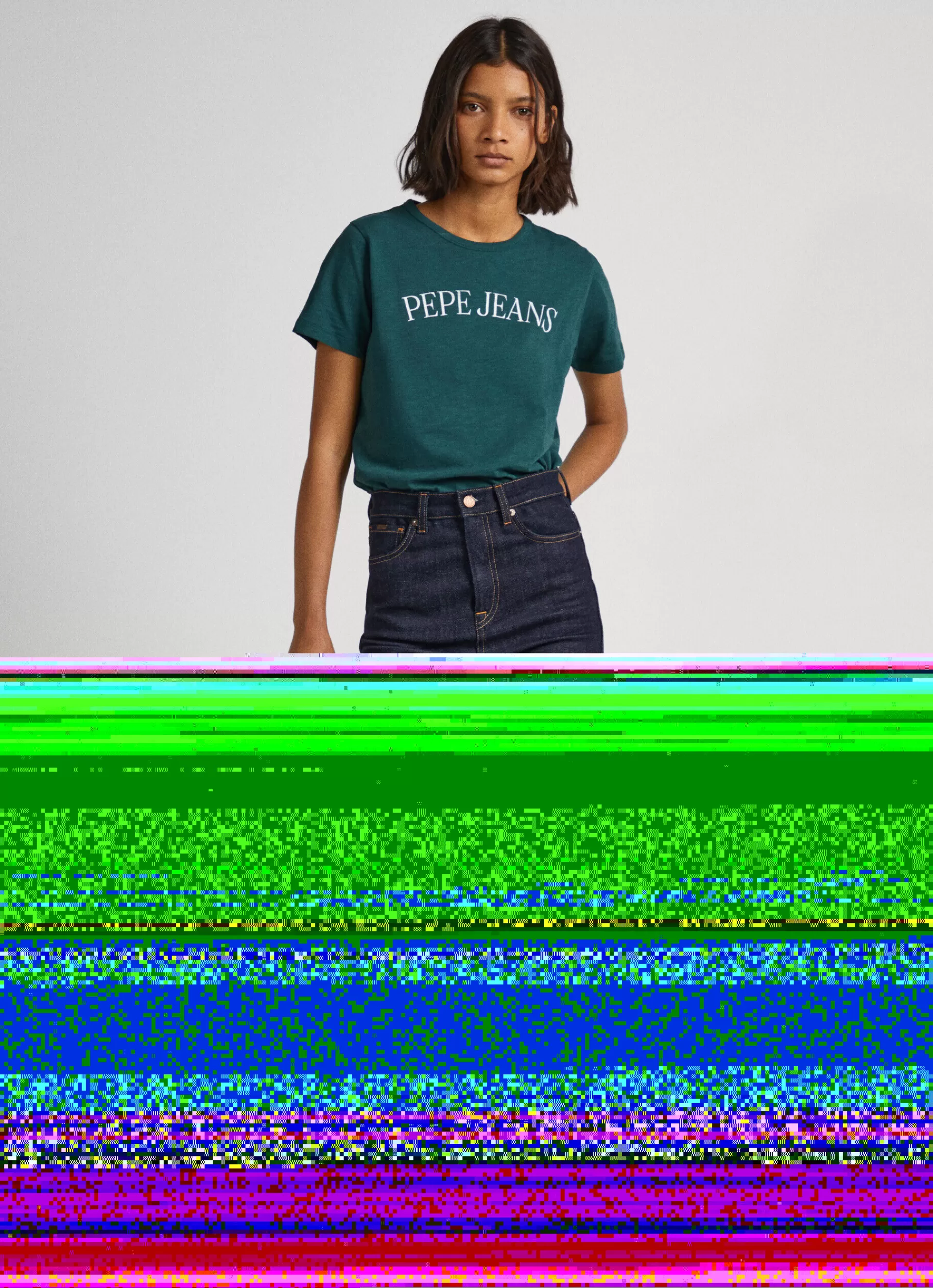 T-shirts*Women Pepe Jeans LOGO PRINT T-SHIRT Regent Green