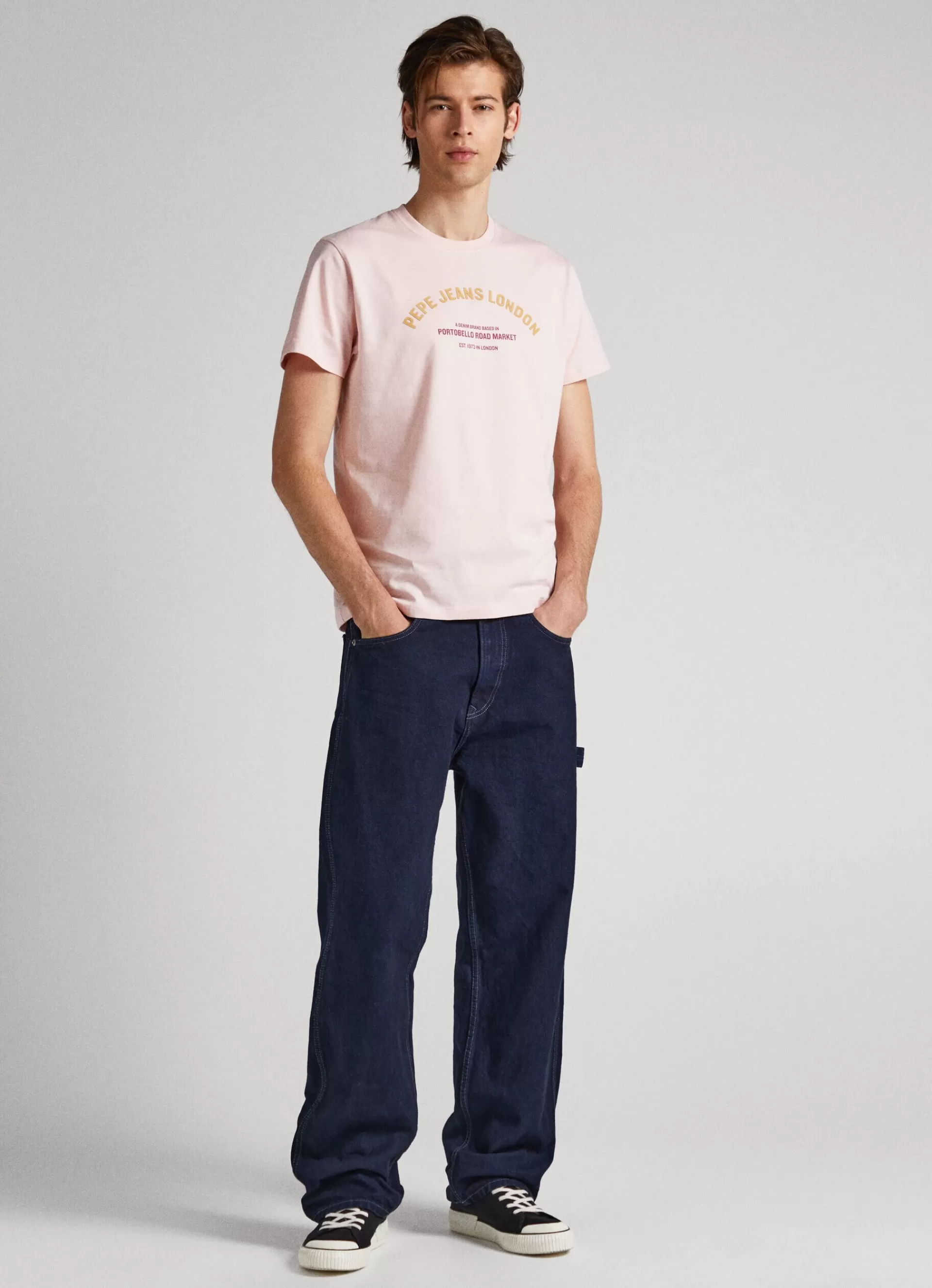 T-shirts*Men Pepe Jeans LOGO PRINTED T-SHIRT Spritzer Pink