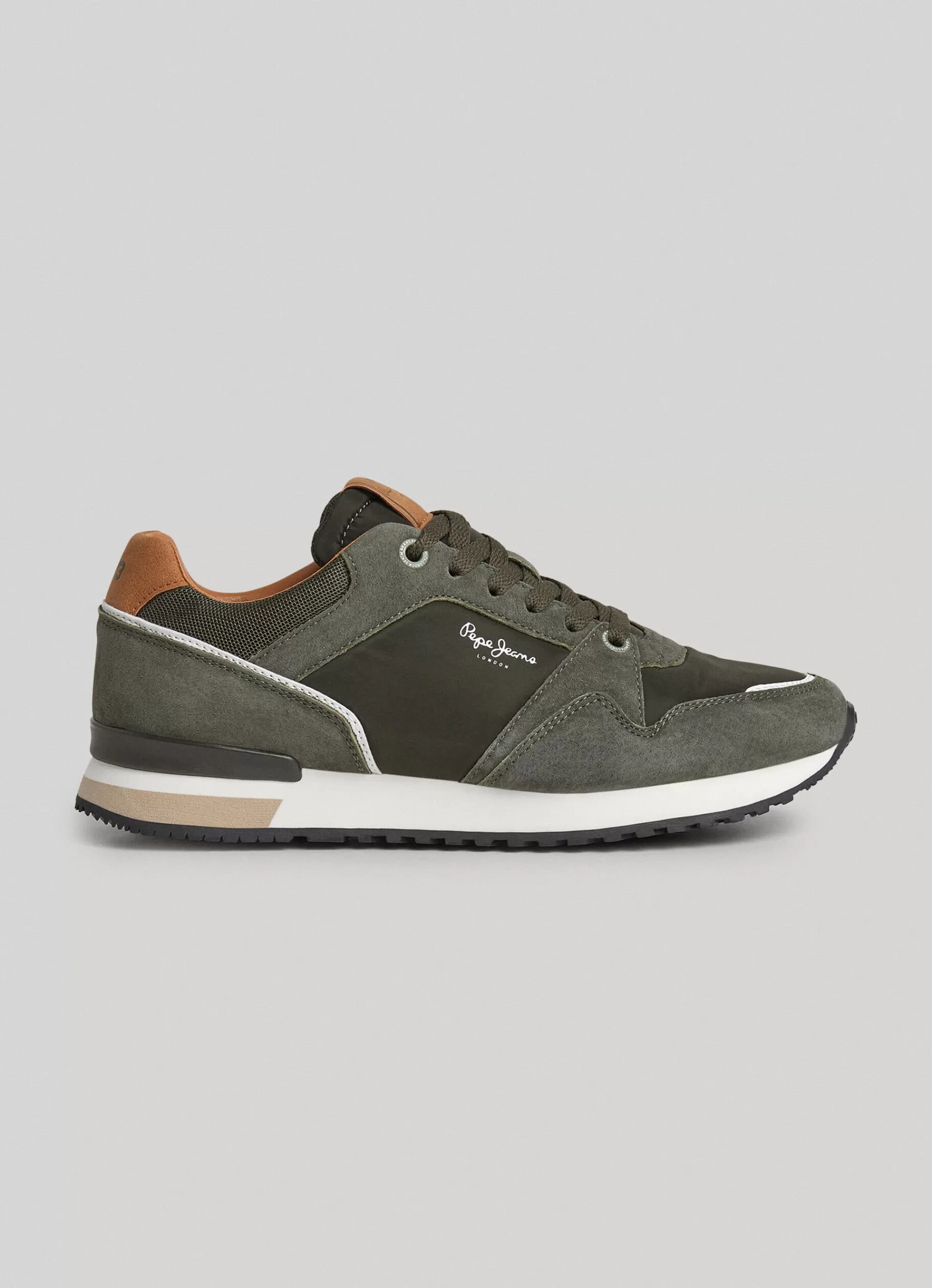 Sneakers*Men Pepe Jeans LONDON ROAD RUNNING SHOES Khaki Green