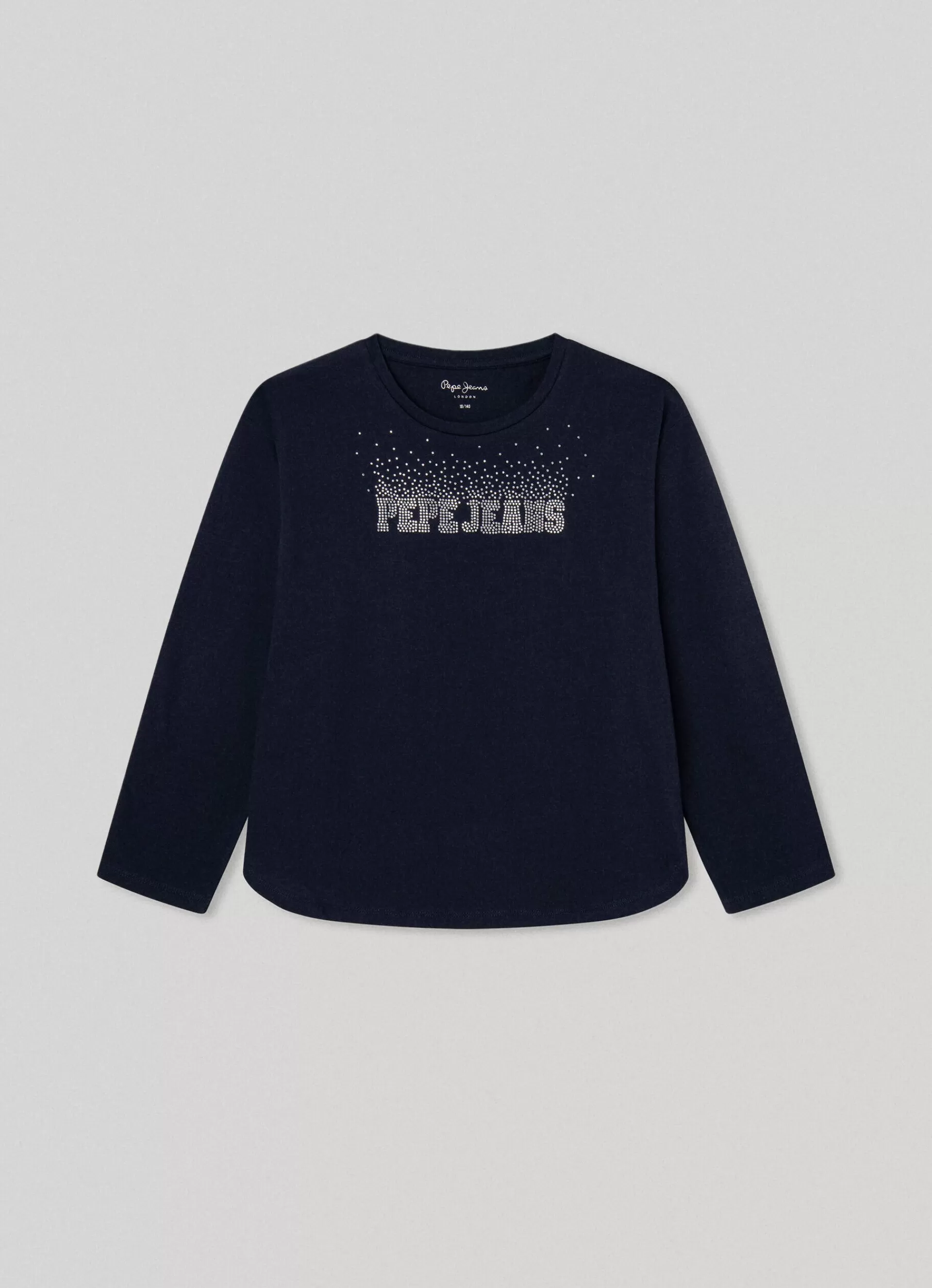 Shirts & T-shirts*KIDS Pepe Jeans LONG SLEEVE STRASS LOGO T-SHIRT Dulwich Blue